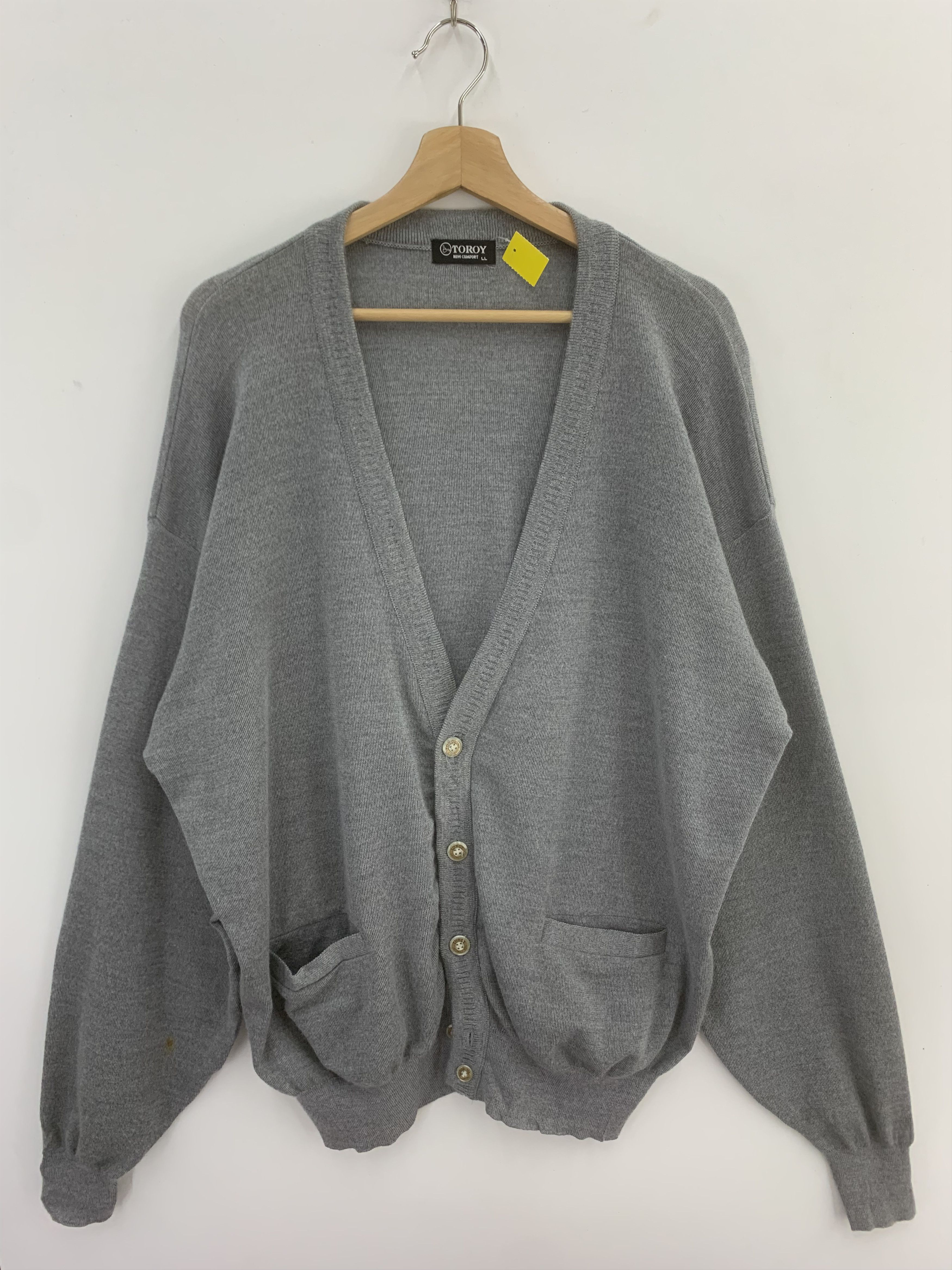 Japanese Brand Toroy 100% Wool Cardigan Knitted Size US L / EU 52-54 / 3 - 1 Thumbnail