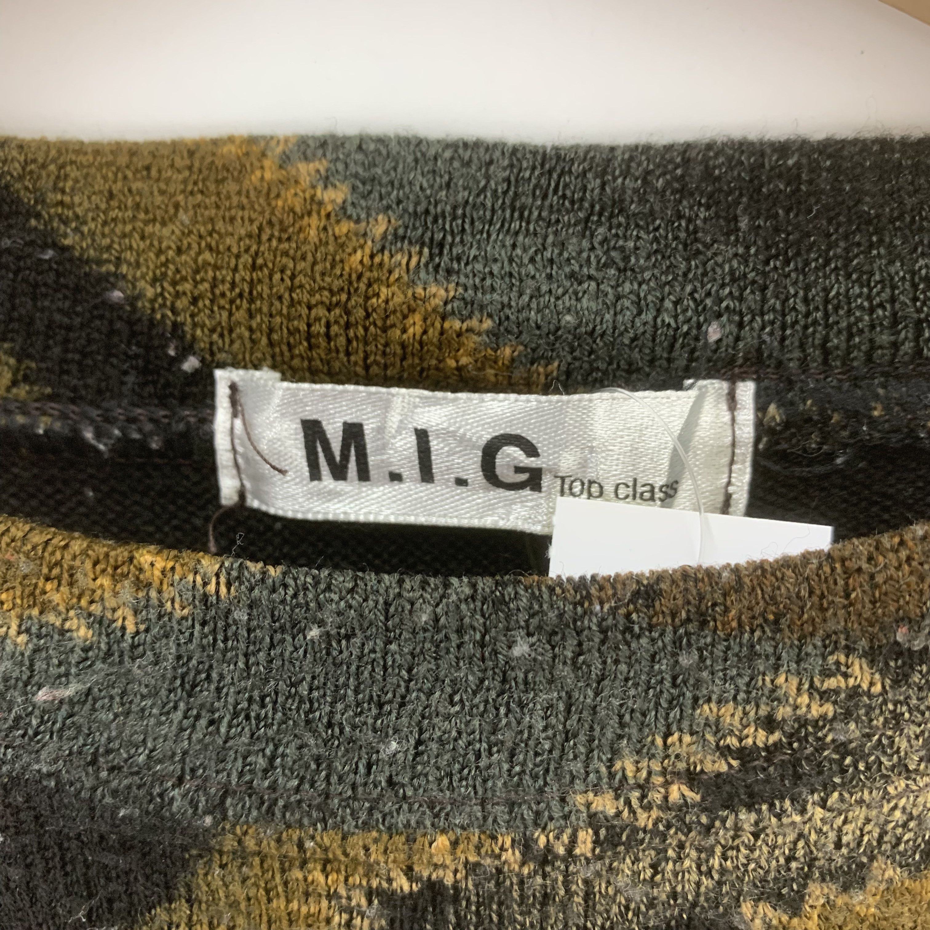 Japanese Brand × Other × Vintage MIG Vintage Wool Sweater Patchwork Printed Knitwear Size US M / EU 48-50 / 2 - 3 Thumbnail