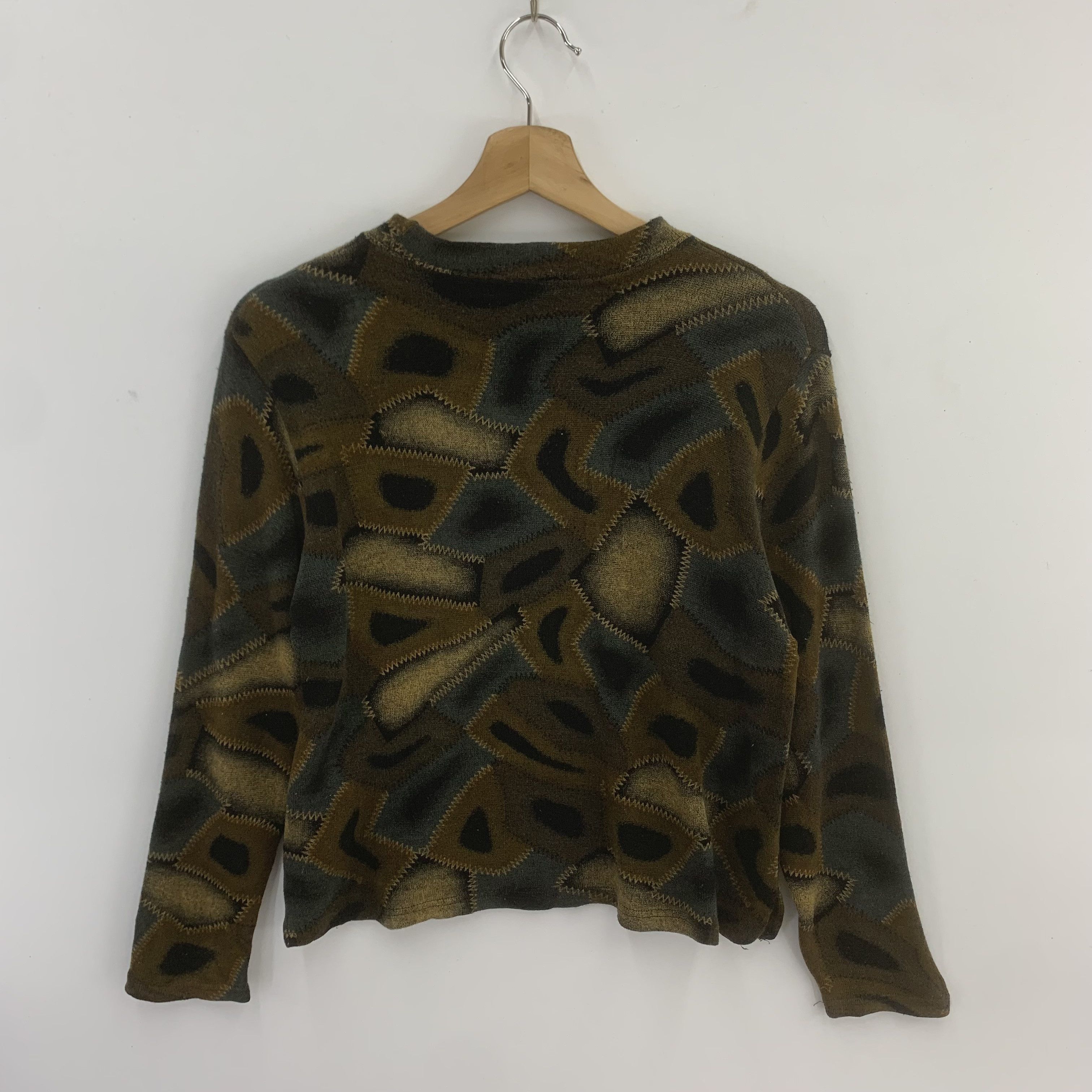 Japanese Brand × Other × Vintage MIG Vintage Wool Sweater Patchwork Printed Knitwear Size US M / EU 48-50 / 2 - 2 Thumbnail