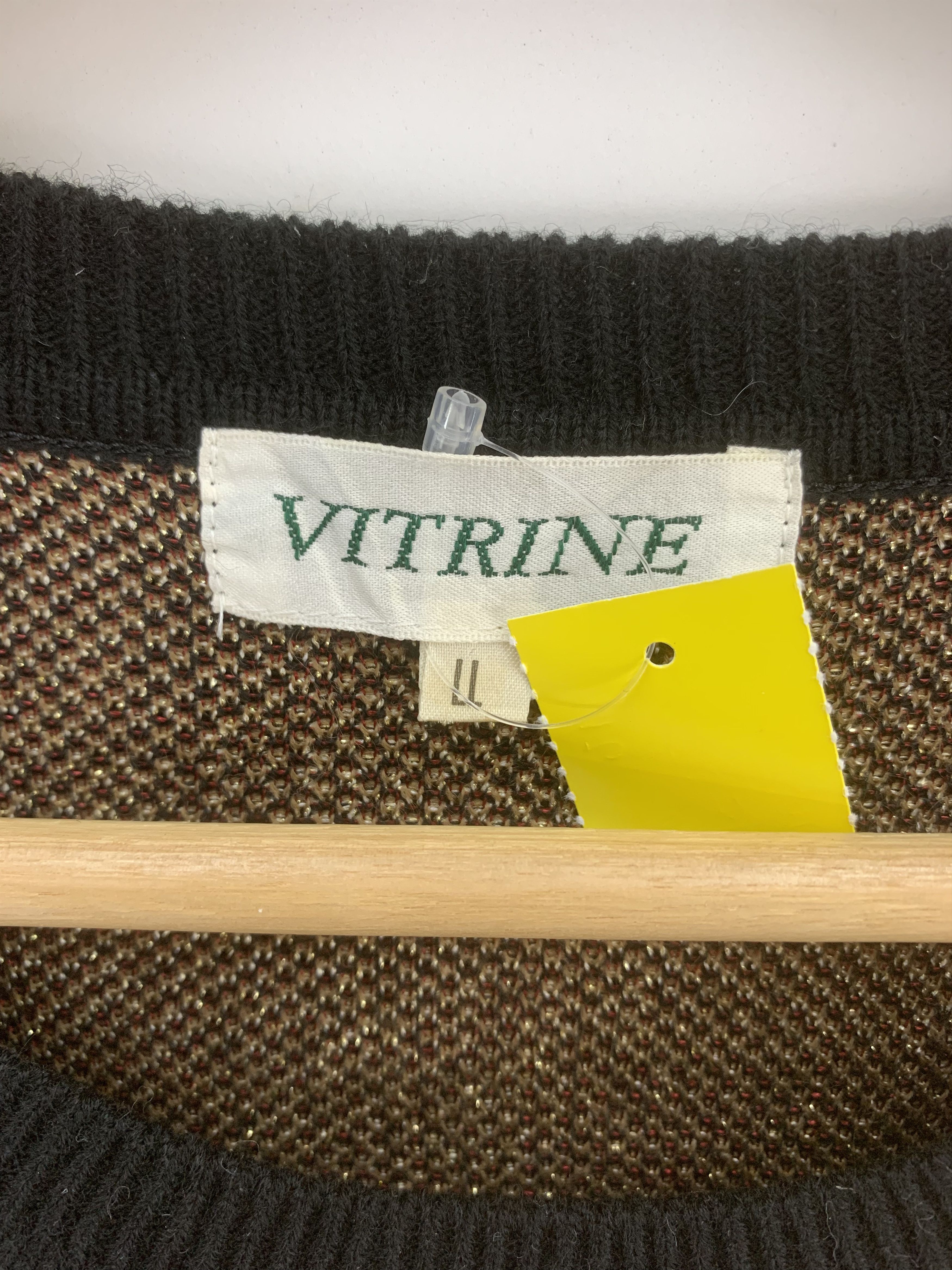 Aran Isles Knitwear × Japanese Brand × Vintage Vitrine Vintage Wool Knit Sweater Panther Printed Size US L / EU 52-54 / 3 - 3 Thumbnail