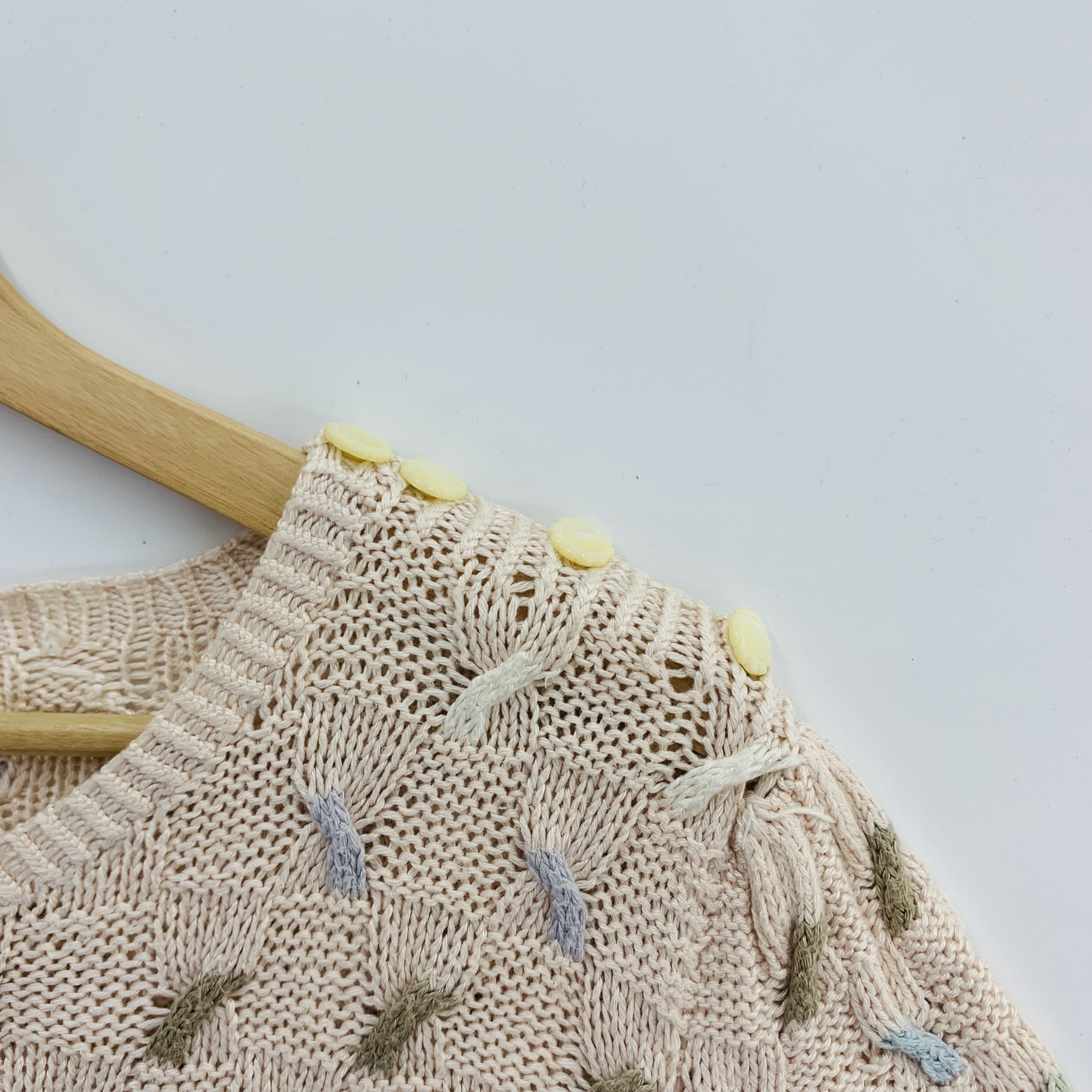 Handmade × Homespun Knitwear × Vintage Paserio Wool Blend Knit Shirt Short Sleeve Knitwear Size US S / EU 44-46 / 1 - 2 Thumbnail