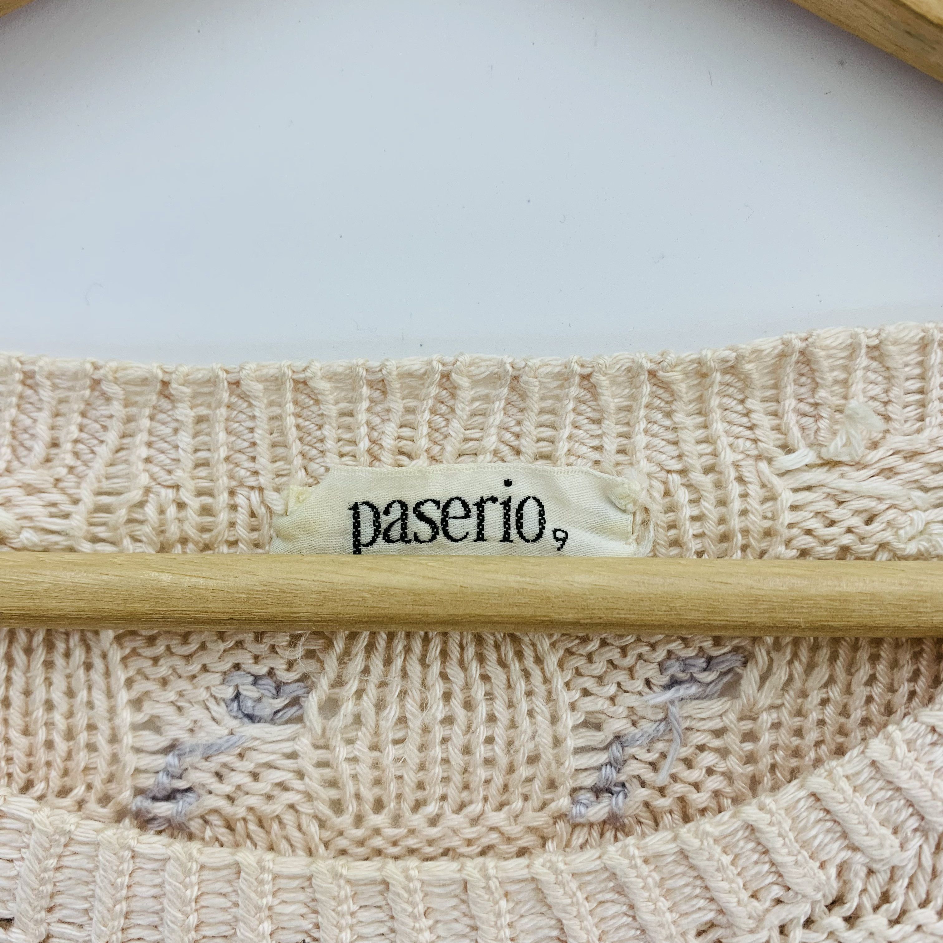 Handmade × Homespun Knitwear × Vintage Paserio Wool Blend Knit Shirt Short Sleeve Knitwear Size US S / EU 44-46 / 1 - 3 Thumbnail