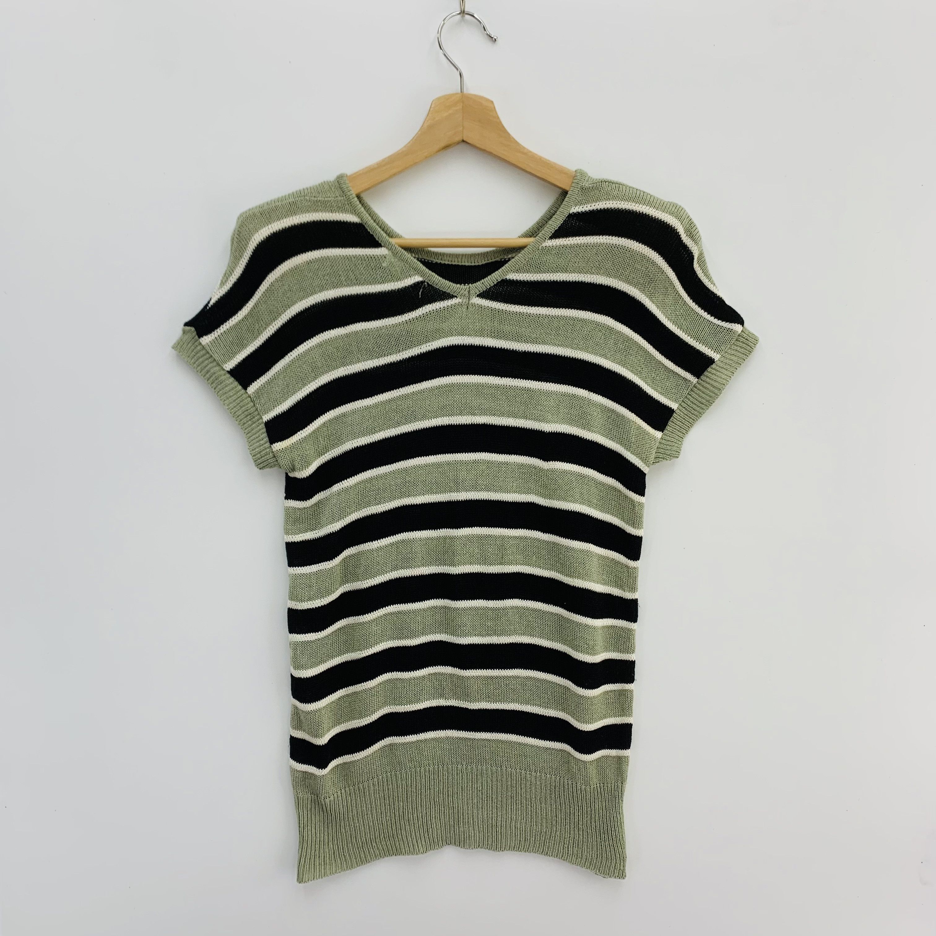 Aran Isles Knitwear × Vintage Bell House Wool Knit Sweater Striped Size US M / EU 48-50 / 2 - 1 Thumbnail