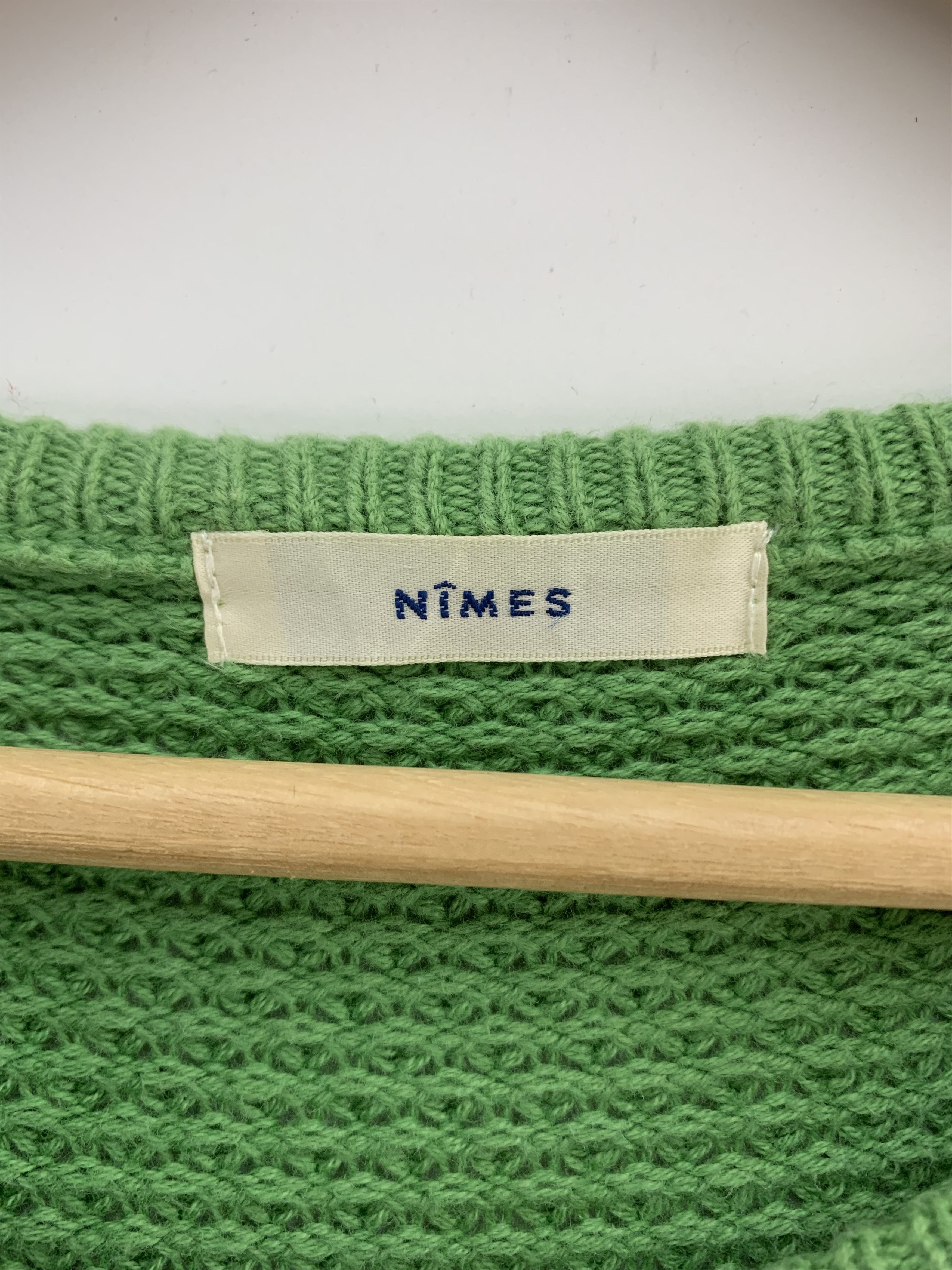Handmade × Other × Vintage Nimes Long Knitwear Wool Blend Knit Oversized Size US L / EU 52-54 / 3 - 4 Thumbnail