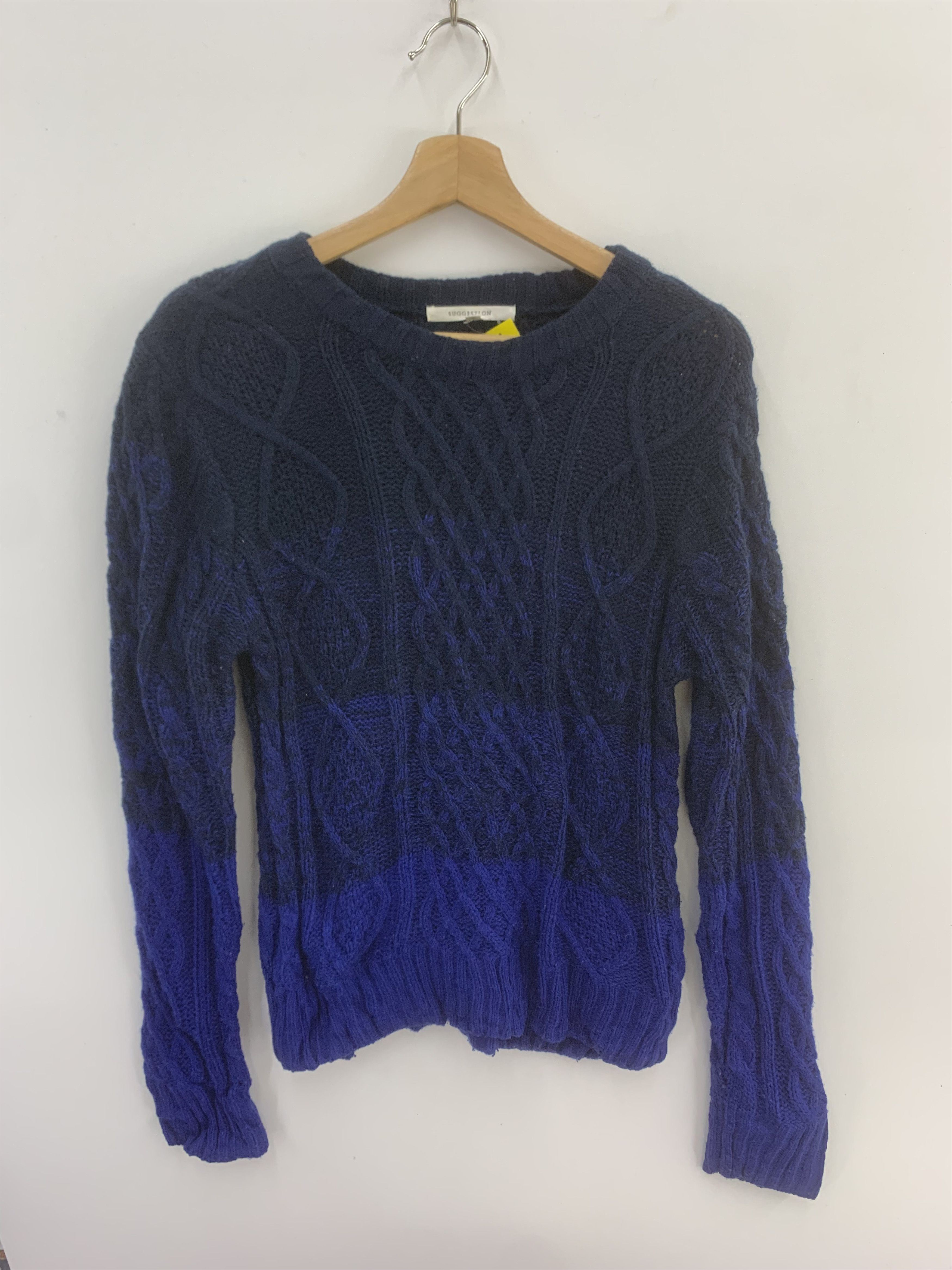 Japanese Brand × Vintage Suggestion Vintage Wool Knit Sweater Knitwear Two Tone Size US M / EU 48-50 / 2 - 1 Thumbnail