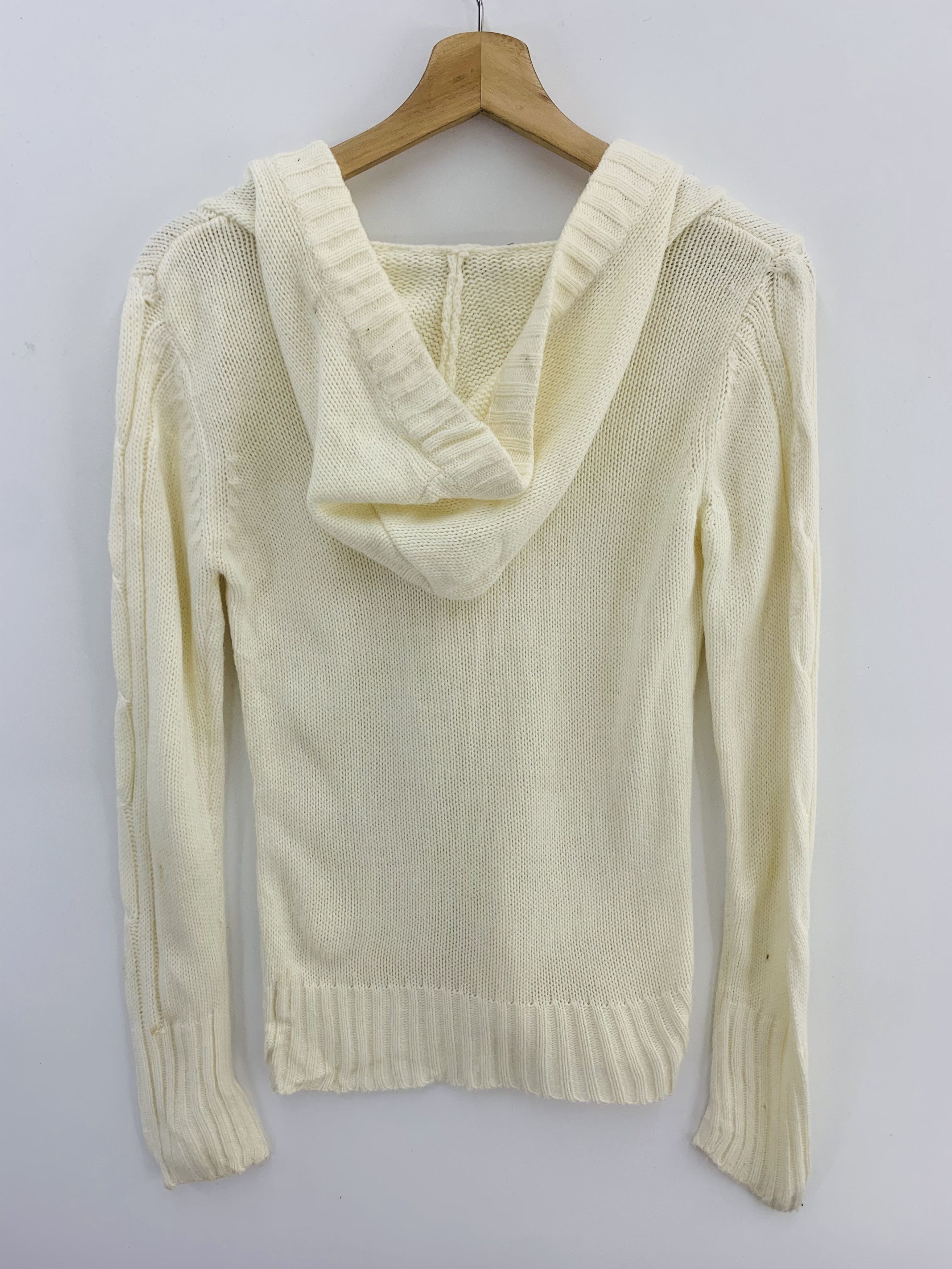 Japanese Brand One way Knit Sweater Hoodie Crochet Cable Knitwear Size US S / EU 44-46 / 1 - 2 Thumbnail