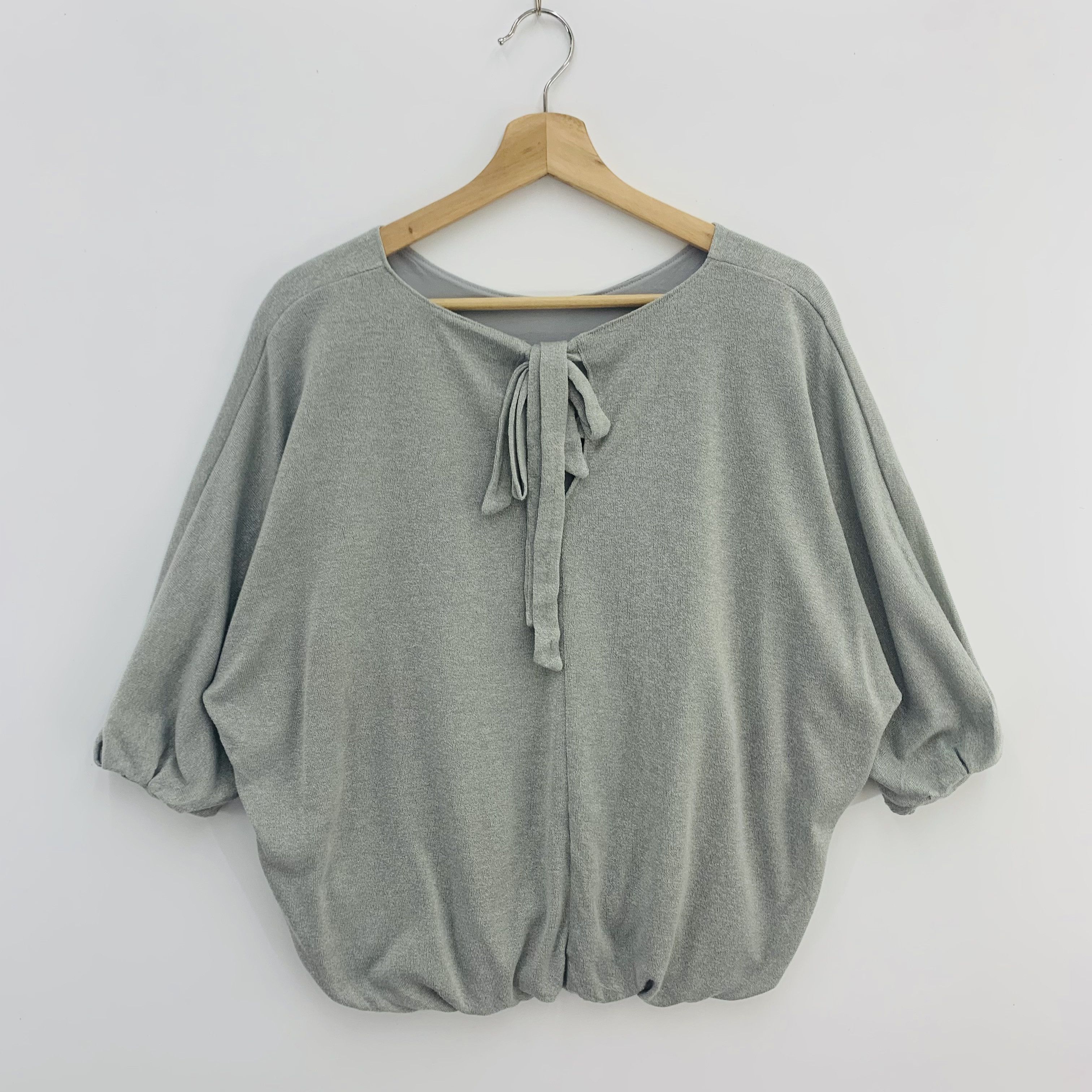 Homespun Knitwear Japanese Brand Gypsy Grey Shirt Women Size ONE SIZE - 1 Thumbnail
