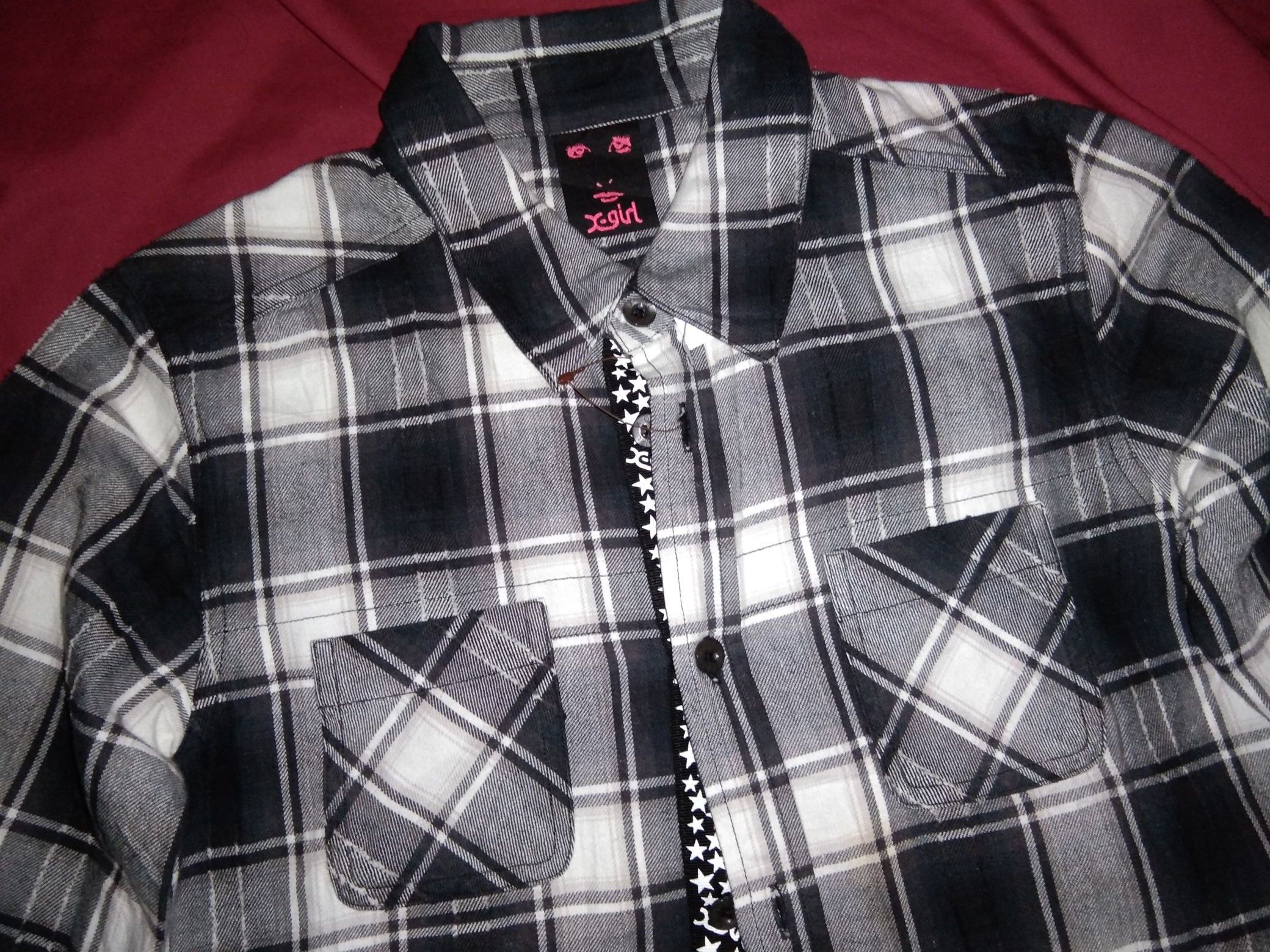 Japanese Brand × Xlarge Xgirl Japan tunic shirt plaid streetwear Kim Gordon Size XS / US 0-2 / IT 36-38 - 2 Thumbnail