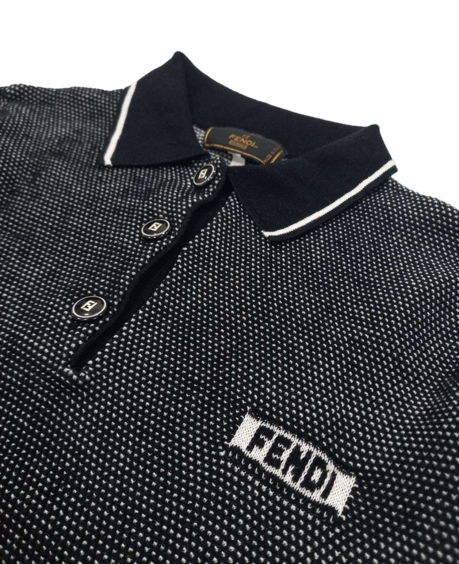Fendi Fendi Knitted Small Logo Polo Shirt Size M / US 6-8 / IT 42-44 - 3 Thumbnail