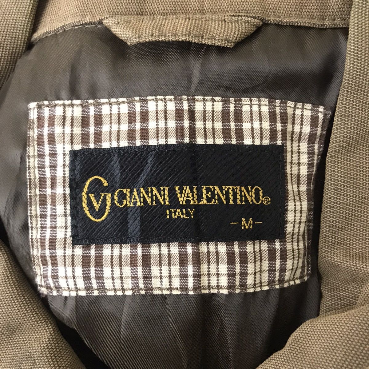 Vintage GIANNI VALENTINO ITALY Tartan Check Tactical Vest Jacket Size 36R - 4 Thumbnail
