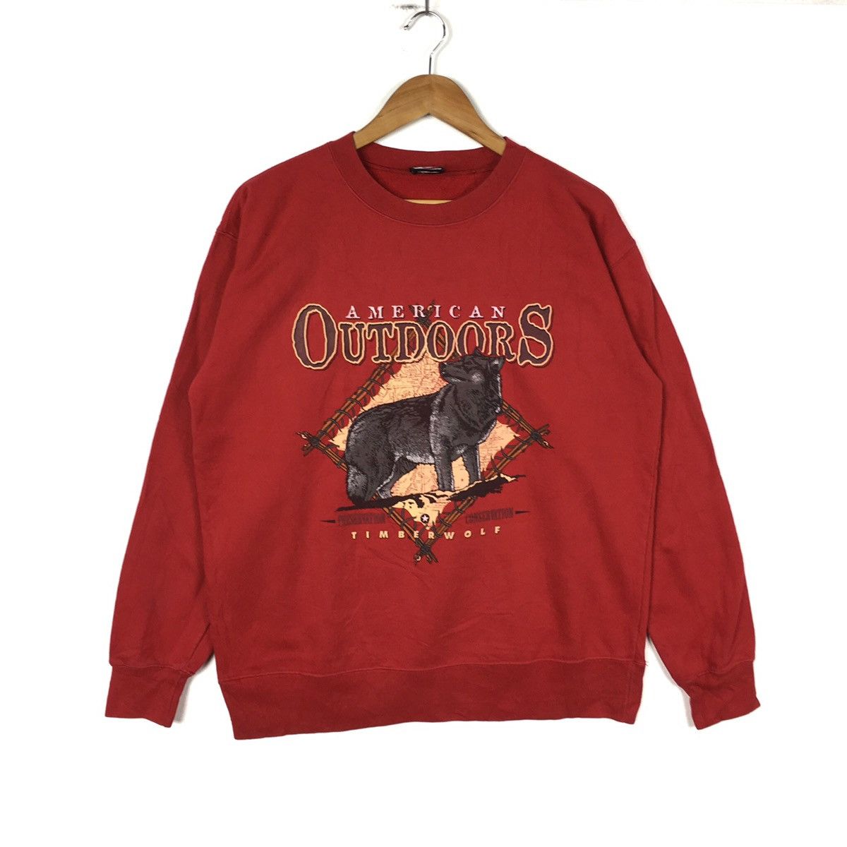 Vintage Vintage 90s TIMBERWOLF AMERICAN OUTDOOR Habitat Usa Red Size US L / EU 52-54 / 3 - 1 Thumbnail