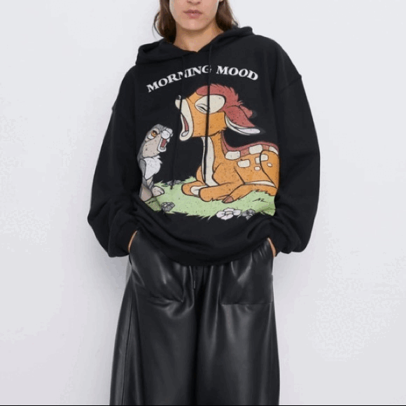 Zara ZARA x Disney Bambi oversize hoodie sweater