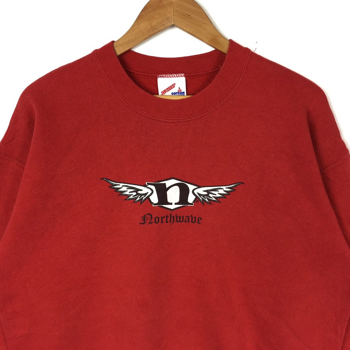 Vintage Vintage 90s NORTH WAVE SKATE Skateboard Red Sweatshirt Size US L / EU 52-54 / 3 - 2 Thumbnail