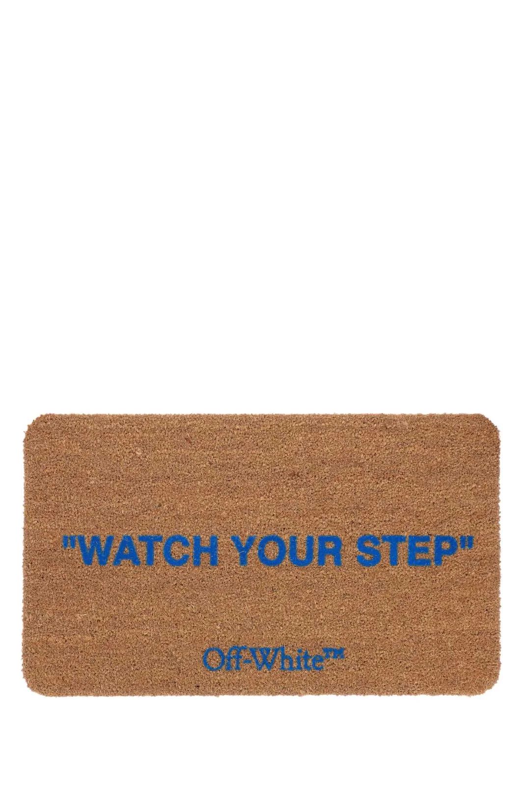 Pre-owned Off-white Doormat 2.0 "watch Your Step" In Beige
