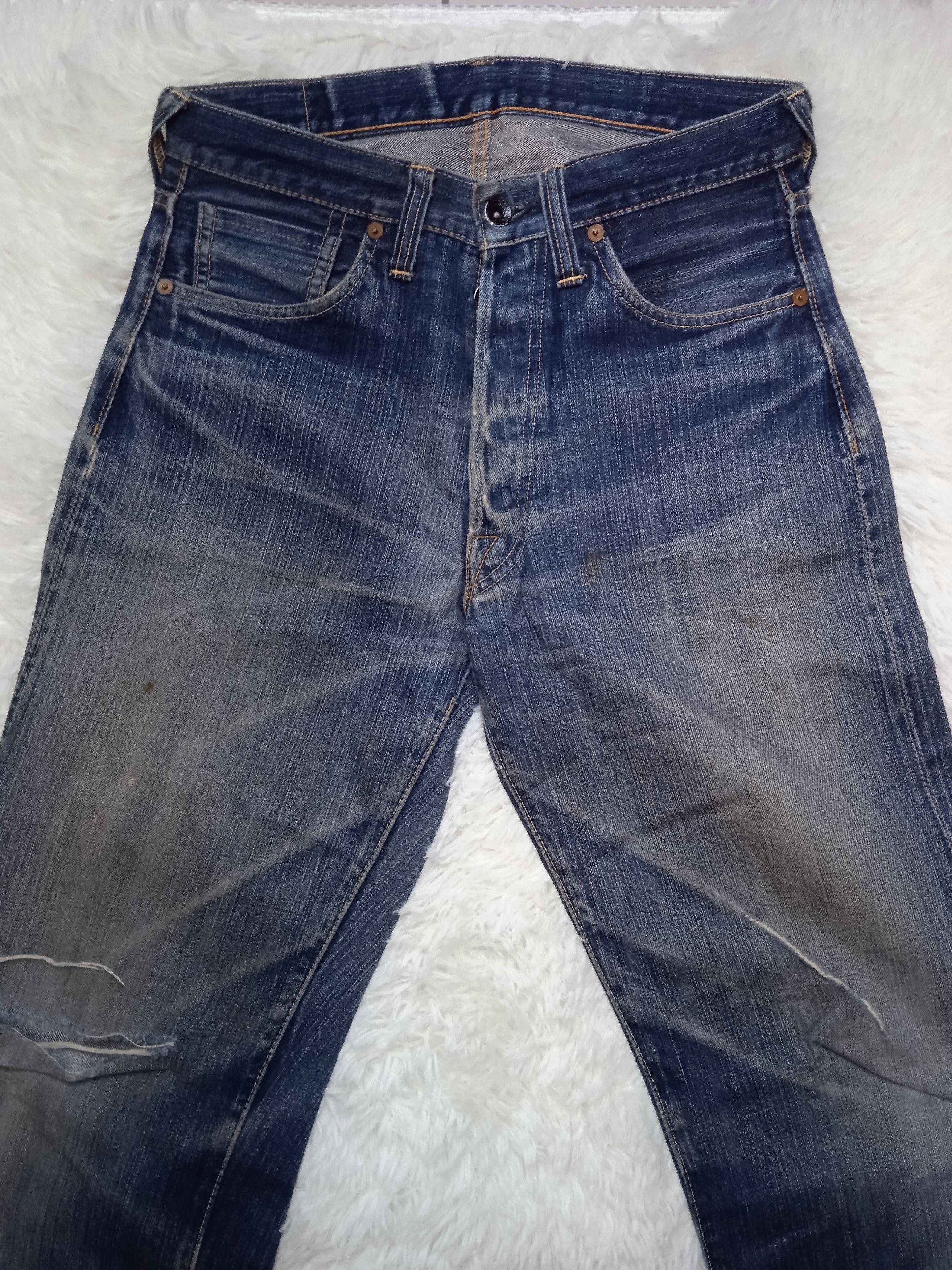 The Real McCoy's Thrashed Joe McCoy's 901 Selvedge Denim Size US 30 / EU 46 - 6 Thumbnail
