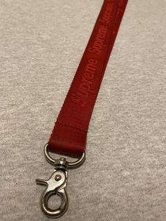 Accessories, Supreme Lanyard Red Nylon Keychain Id Holder