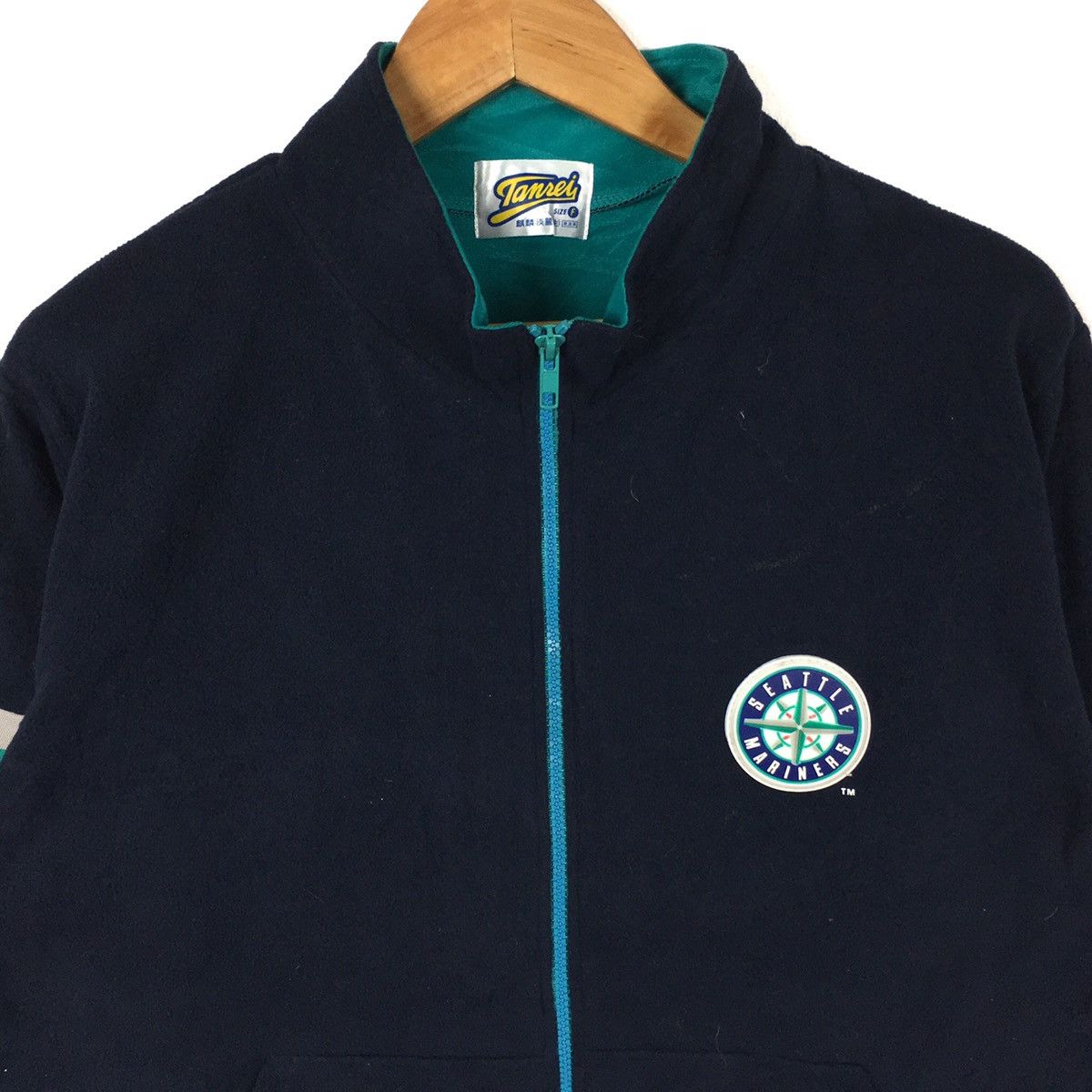Vintage SEATTLE MARINERS MLB Major League Baseball Green Fleece Size US L / EU 52-54 / 3 - 2 Thumbnail