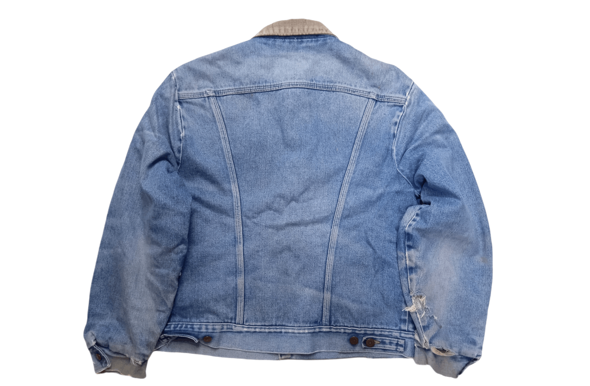 Vintage Thrashed Vintage 80s Wrangler Denim Blanket Lined Jacket Size US L / EU 52-54 / 3 - 2 Thumbnail