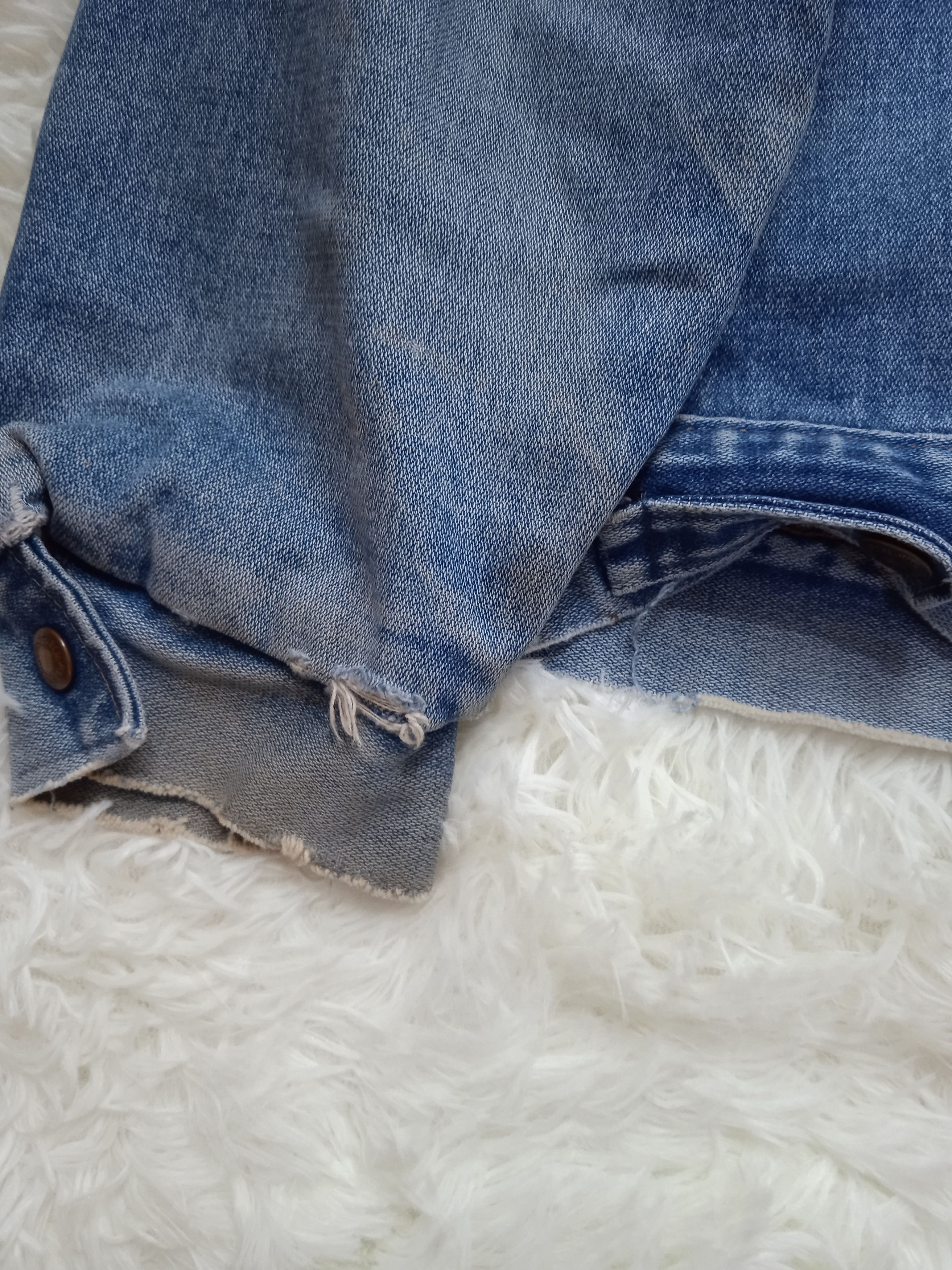 Vintage Thrashed Vintage 80s Wrangler Denim Blanket Lined Jacket Size US L / EU 52-54 / 3 - 4 Thumbnail