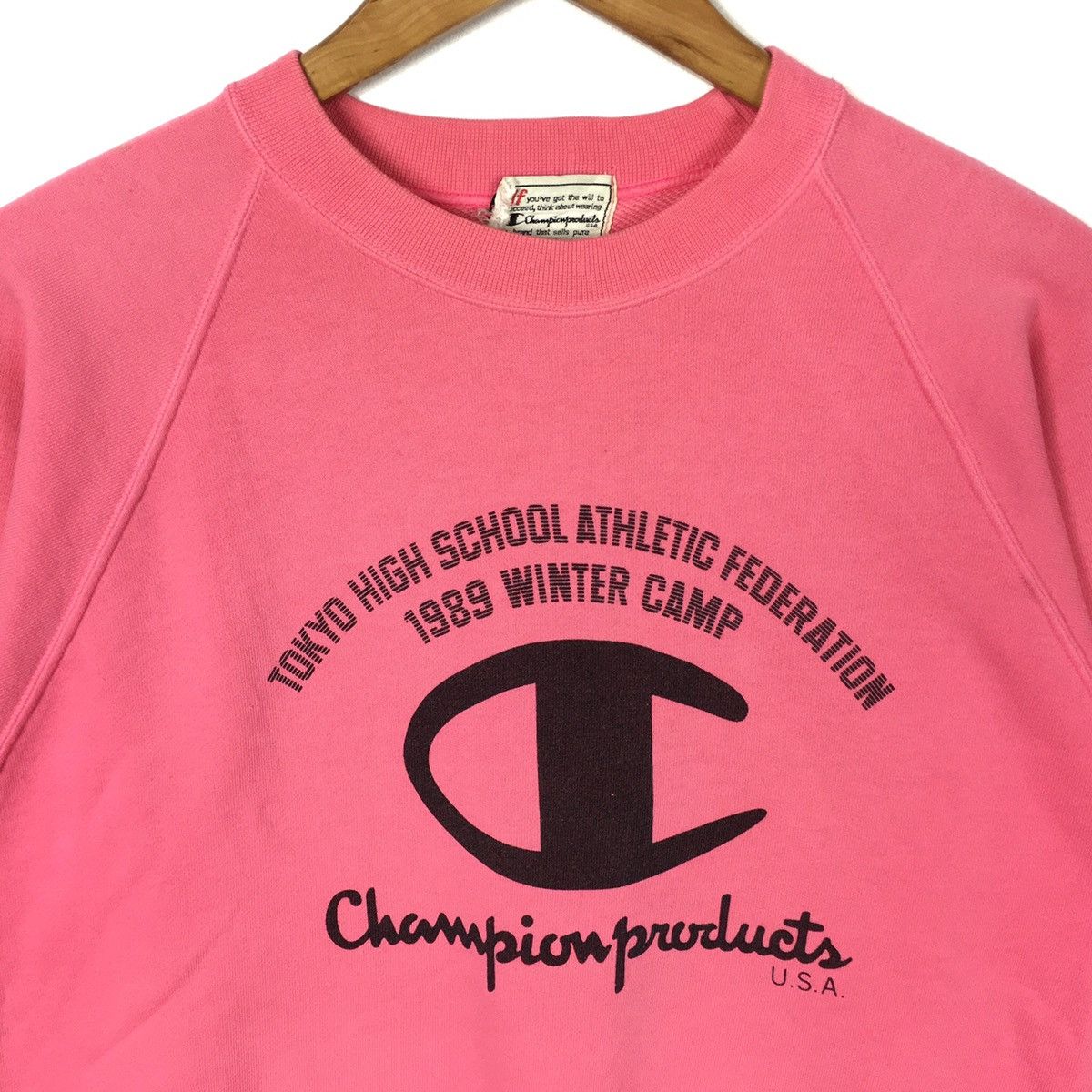 Champion CHAMPION PRODUCTS 1989 Winter Camp Big Print Sportswear Pink Size US XL / EU 56 / 4 - 2 Thumbnail