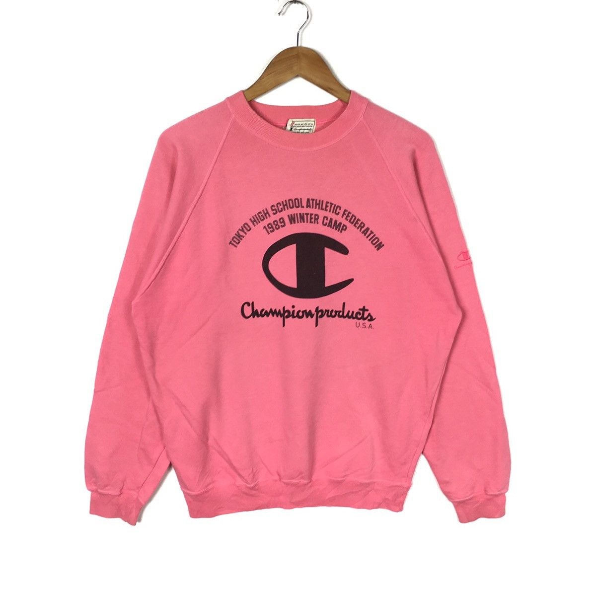 Champion CHAMPION PRODUCTS 1989 Winter Camp Big Print Sportswear Pink Size US XL / EU 56 / 4 - 1 Thumbnail