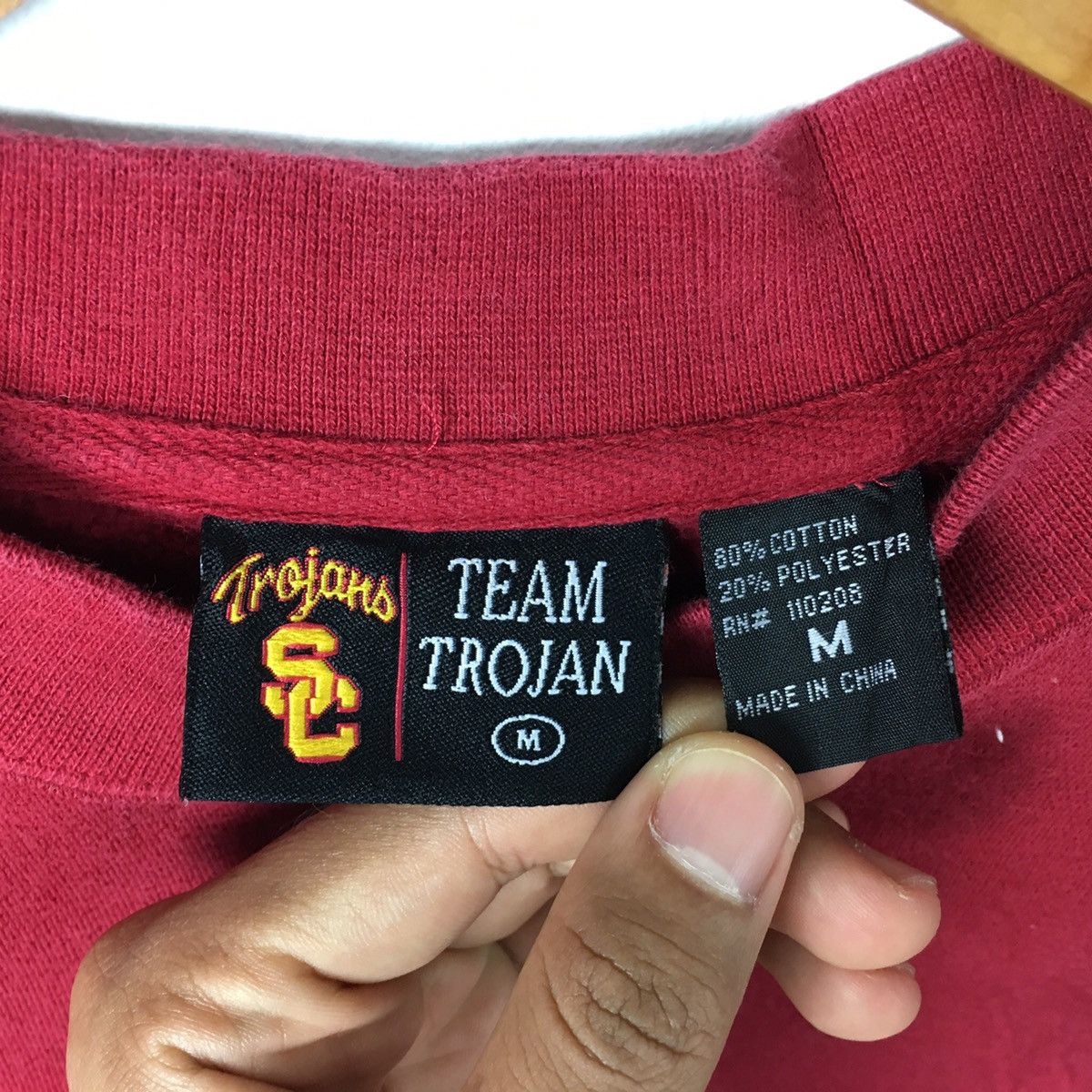 Vintage SC TROJANS NFL Los Angeles American Football Red Sweatshirt Size US M / EU 48-50 / 2 - 3 Thumbnail