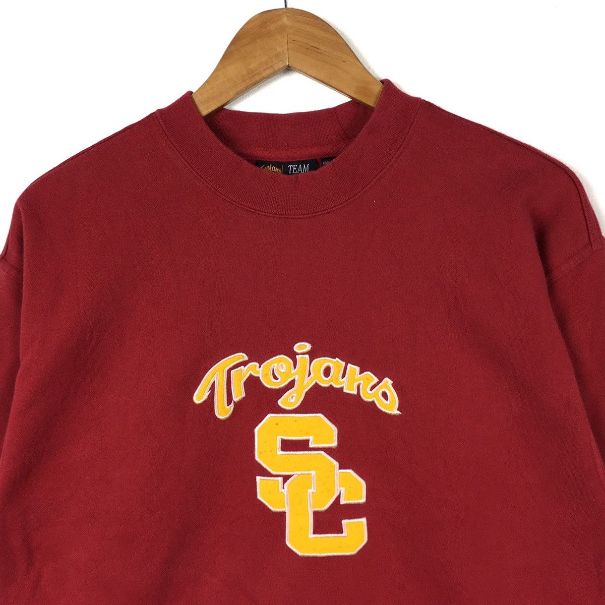Vintage SC TROJANS NFL Los Angeles American Football Red Sweatshirt Size US M / EU 48-50 / 2 - 2 Thumbnail