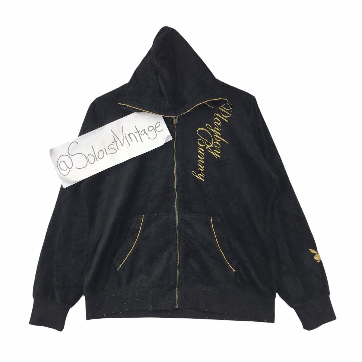 Playboy PLAYBOY BUNNY Japanese Brand Big Logo Black Hoodie Size US M / EU 48-50 / 2 - 2 Thumbnail