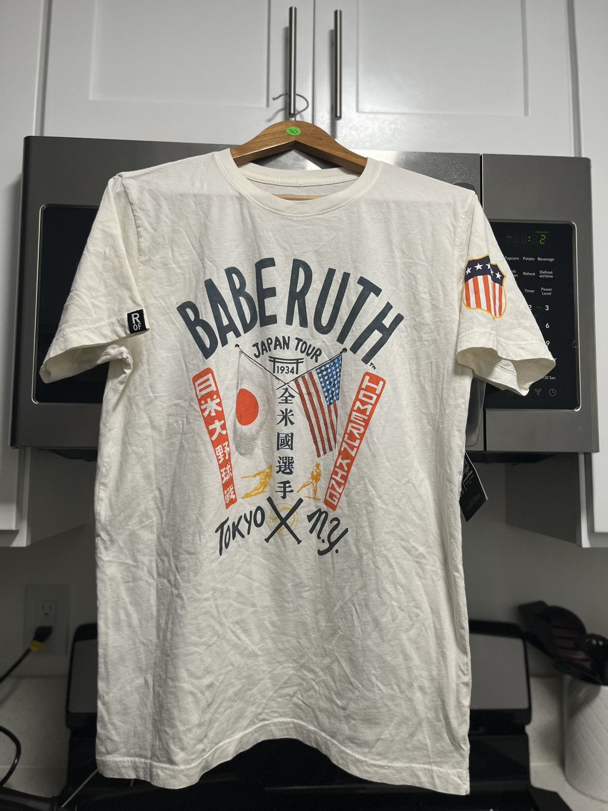 Babe Ruth Tokyo X NY Vintage White Tee