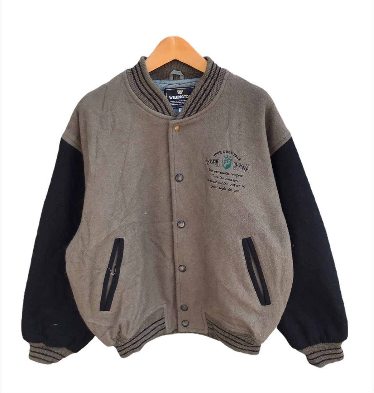 Vintage Wellington wool varsity jacket Size US M / EU 48-50 / 2 - 2 Thumbnail