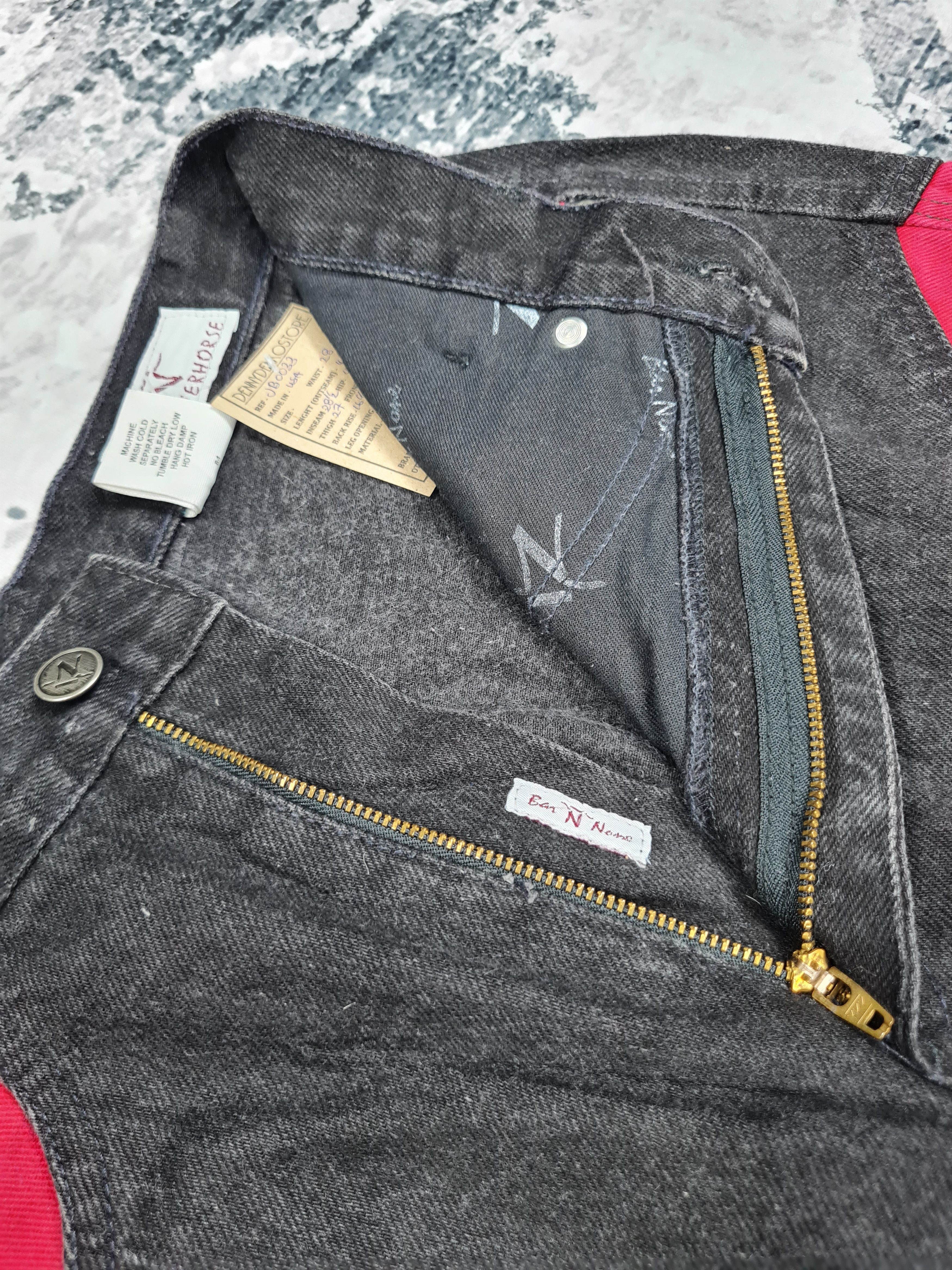 Japanese Brand Vtg QUATERHORSE Two Tones Color Design Jeans 28x28.5 JB0033 Size US 28 / EU 44 - 7 Thumbnail