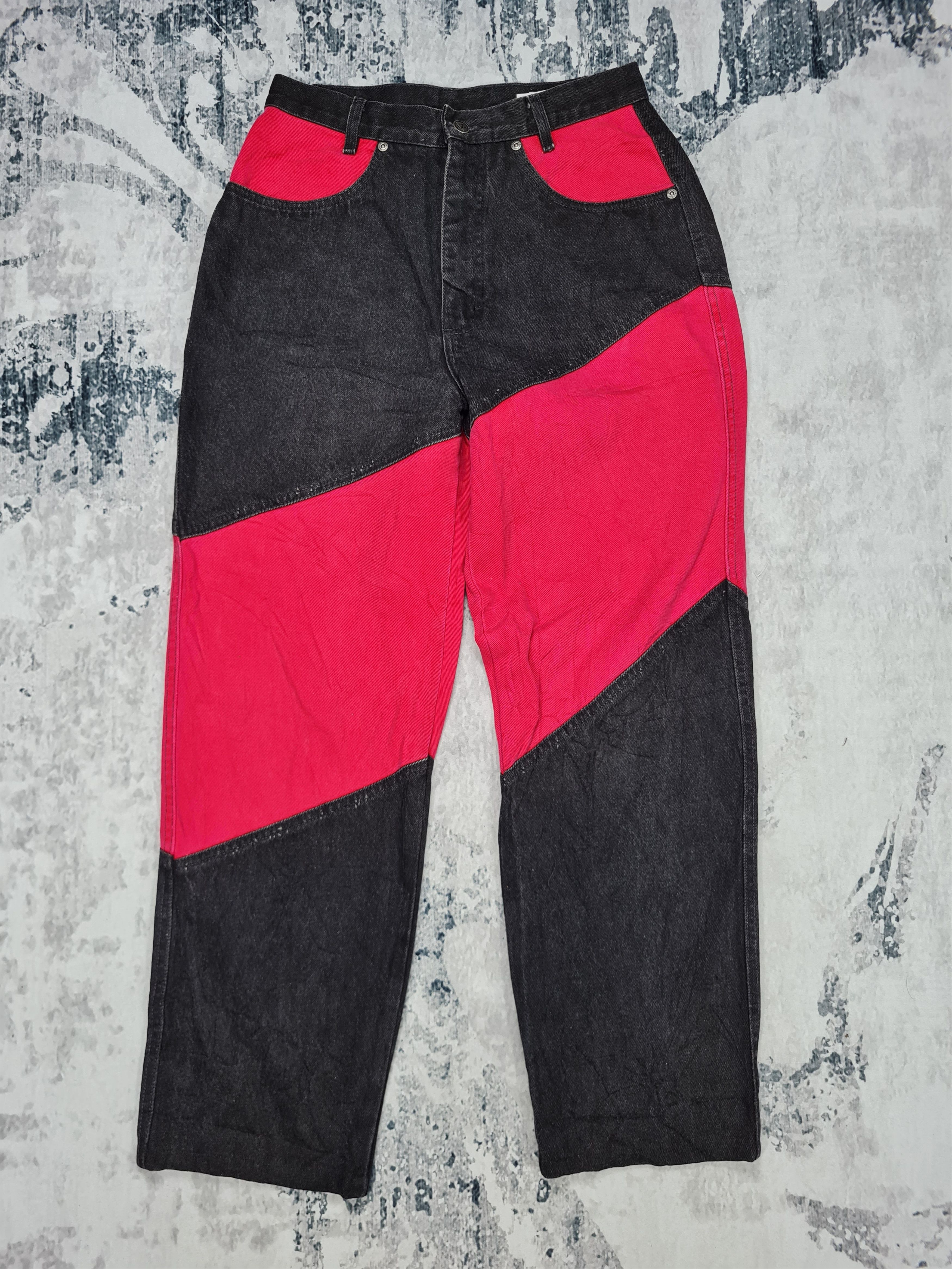 Japanese Brand Vtg QUATERHORSE Two Tones Color Design Jeans 28x28.5 JB0033 Size US 28 / EU 44 - 1 Thumbnail