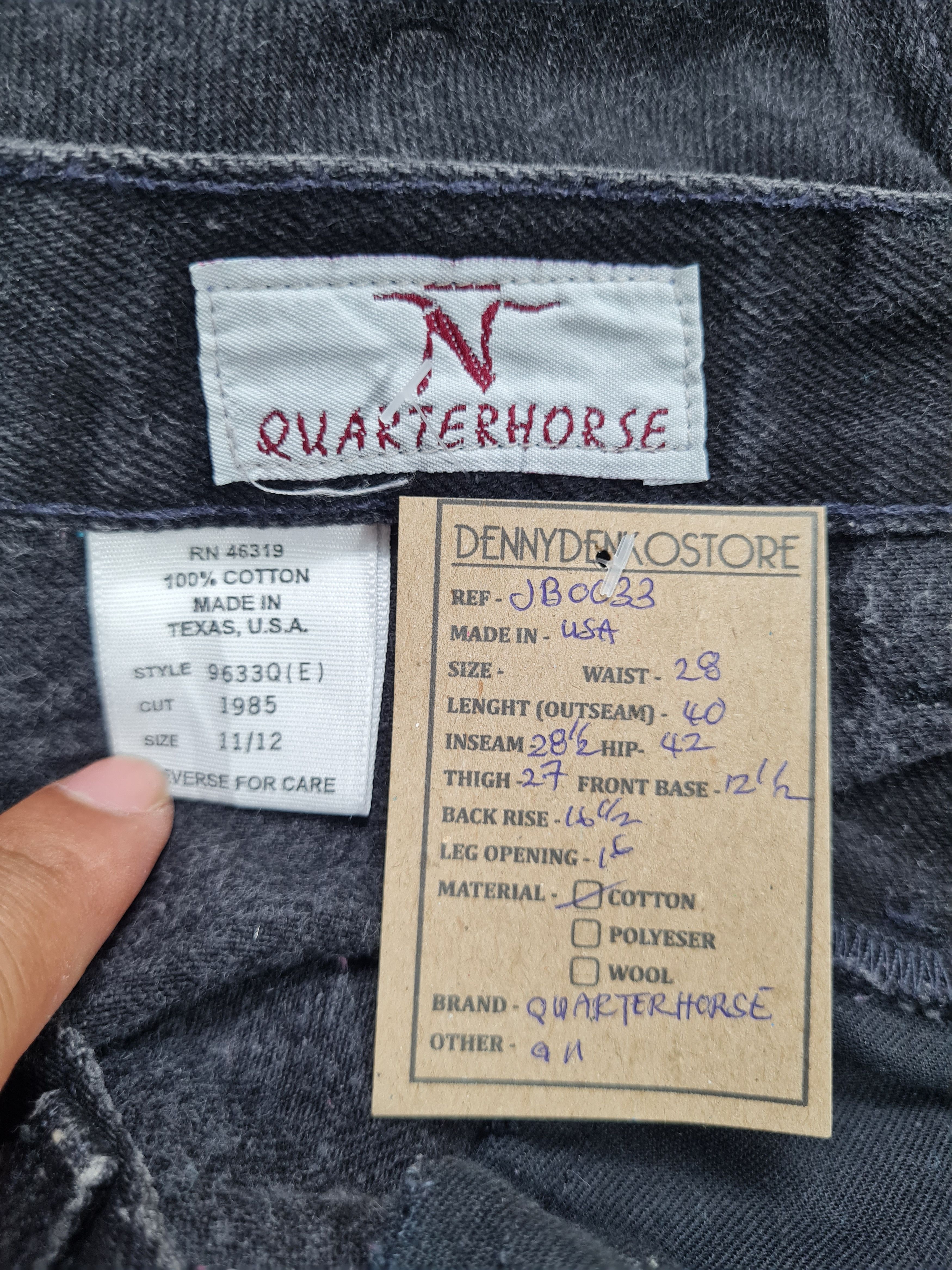 Japanese Brand Vtg QUATERHORSE Two Tones Color Design Jeans 28x28.5 JB0033 Size US 28 / EU 44 - 8 Thumbnail