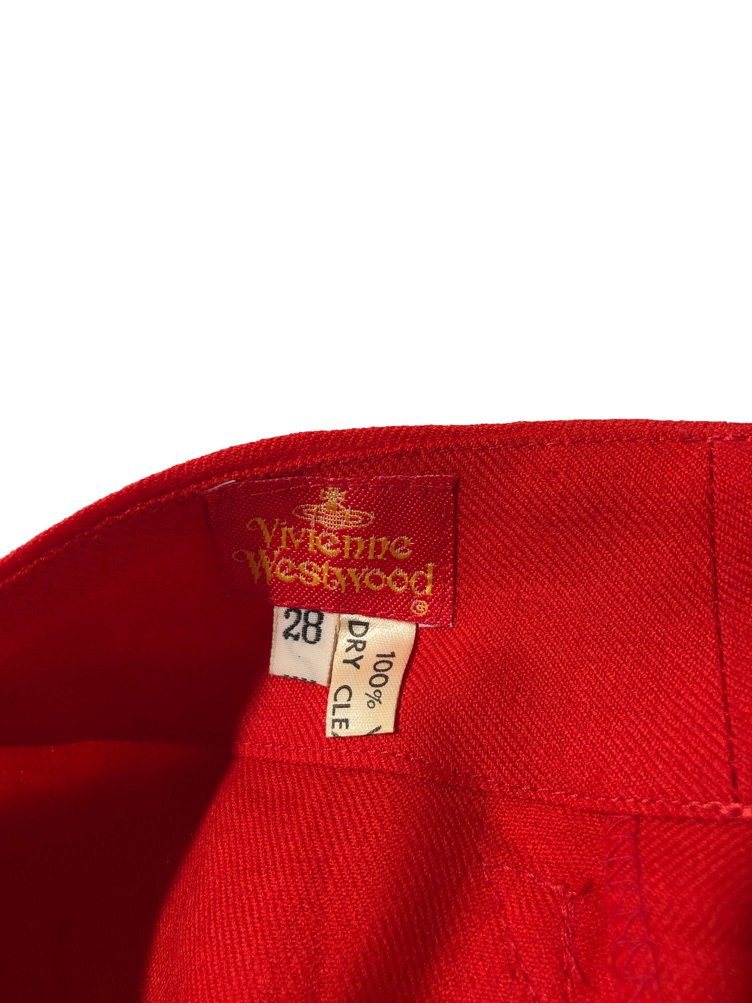 Vivienne Westwood VIVIENNE WESTWOOD early 90s red bondage pants Size US 30 / EU 46 - 6 Thumbnail