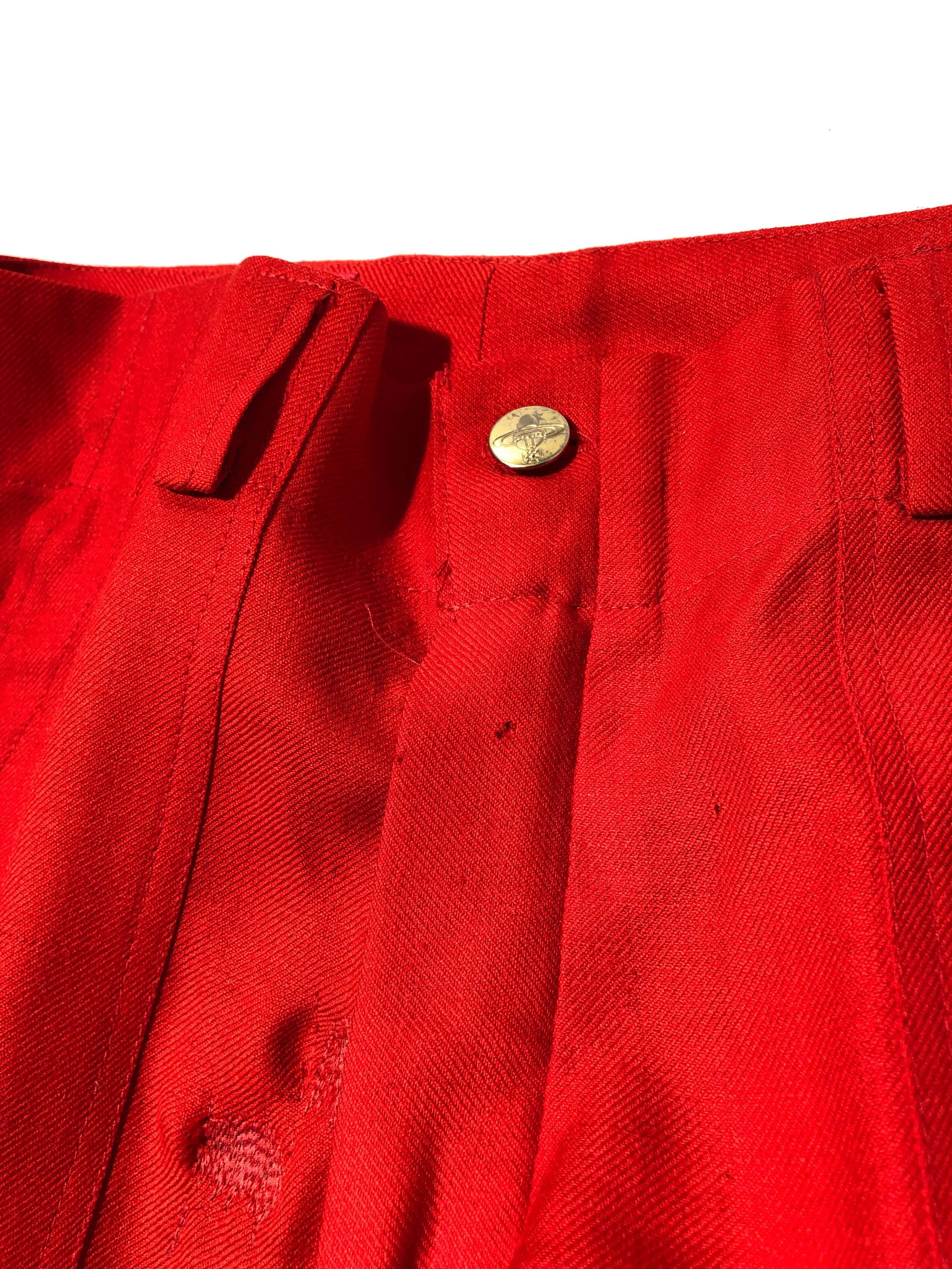 Vivienne Westwood VIVIENNE WESTWOOD early 90s red bondage pants Size US 30 / EU 46 - 5 Thumbnail