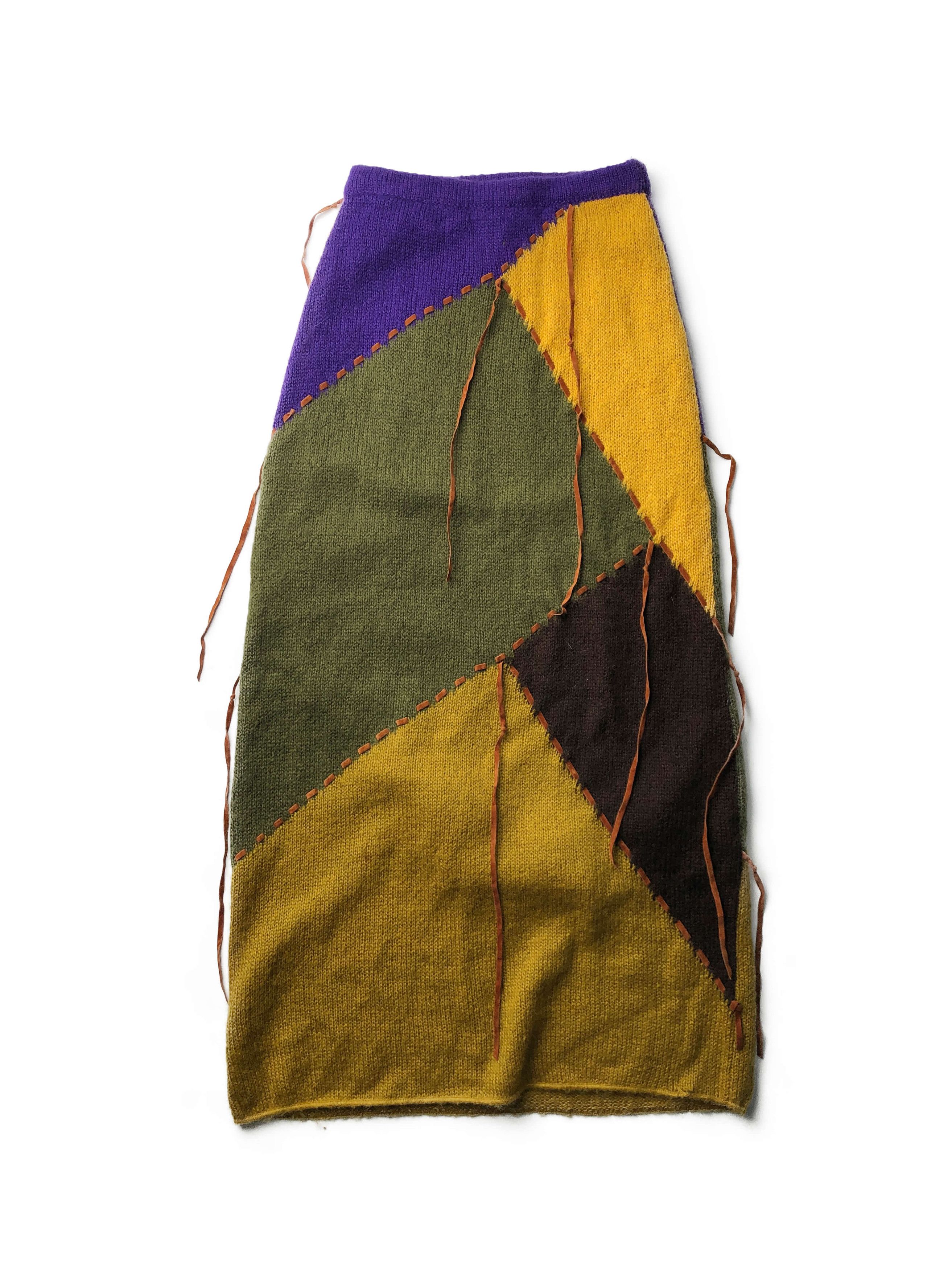 Jean Charles De Castelbajac JC de CASTELBAJAC fringe knit long skirt Size 27" / US 4 / IT 40 - 1 Thumbnail