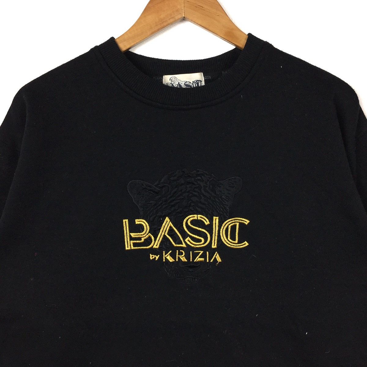 Vintage 90s BASIC By KRIZIA Italian Designer Embroidered Brand Black Size US L / EU 52-54 / 3 - 2 Thumbnail