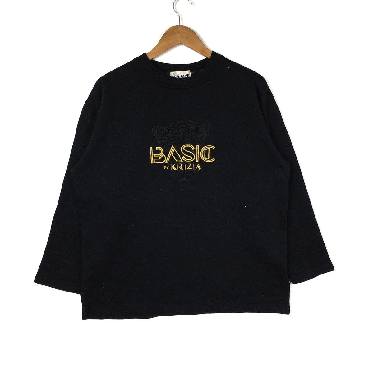 Vintage 90s BASIC By KRIZIA Italian Designer Embroidered Brand Black Size US L / EU 52-54 / 3 - 1 Thumbnail