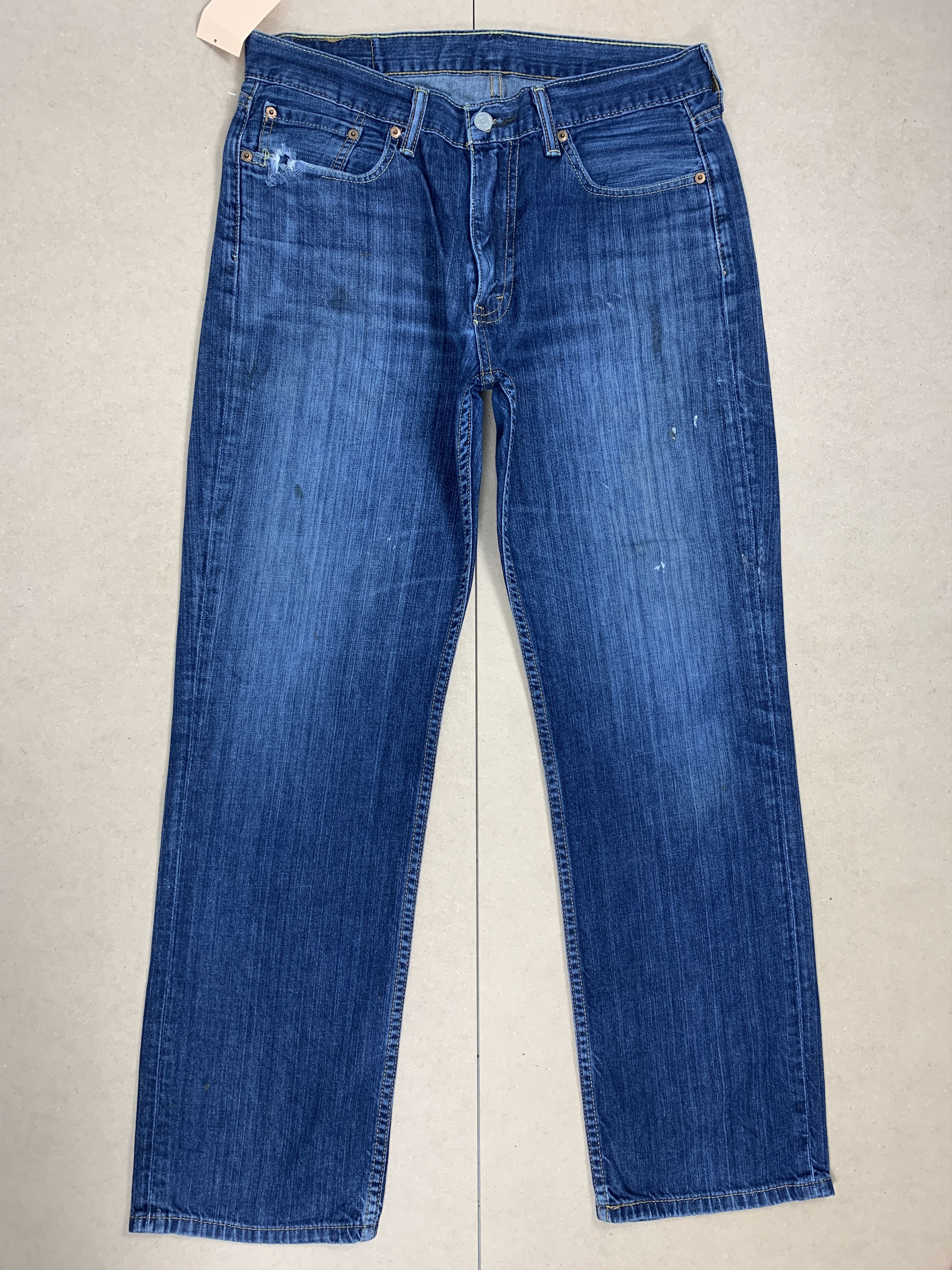 image of Levis 514 Straight Cut Faded Blue Jeans in Blue Denim, Men's (Size 31)