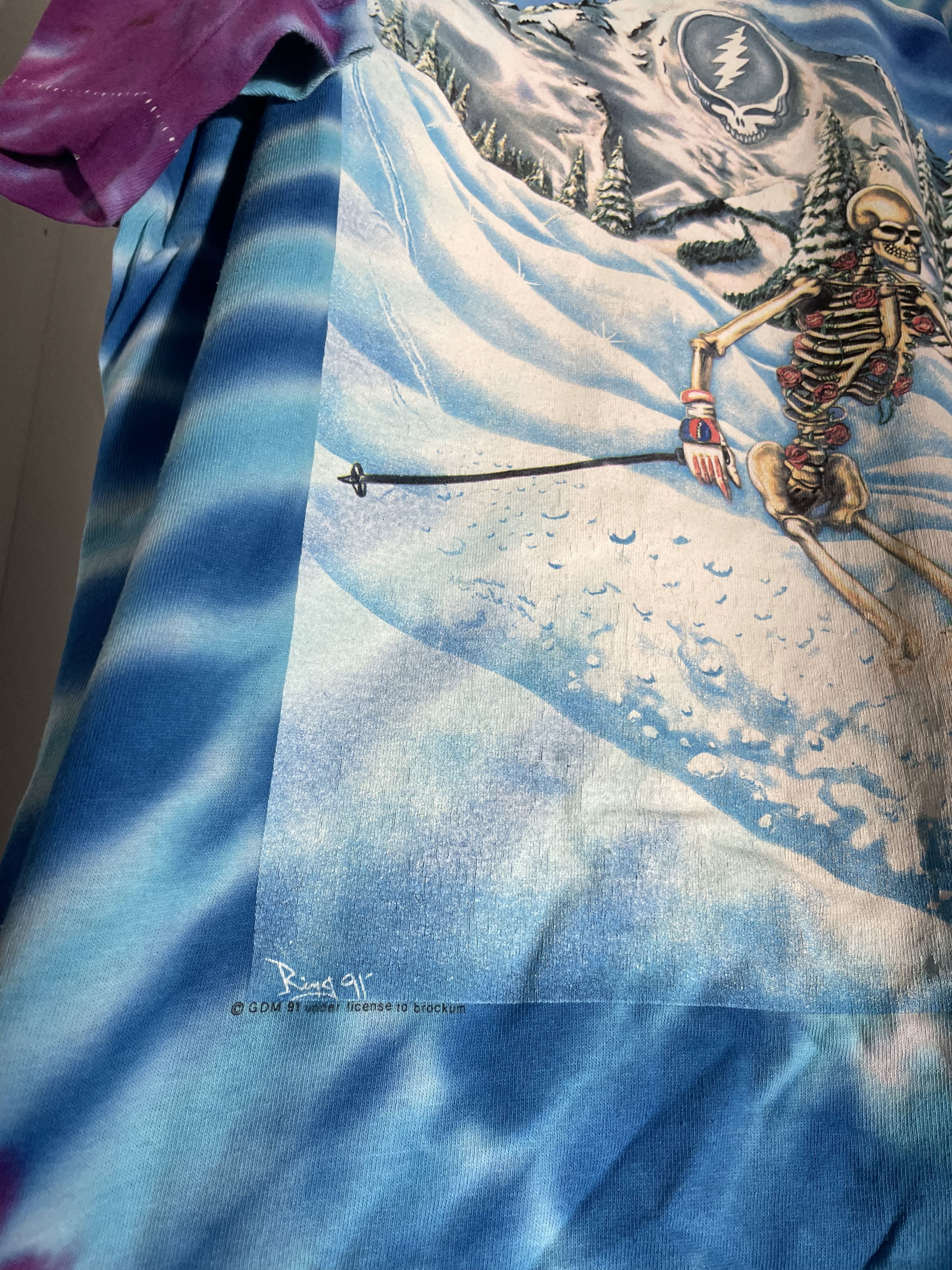 Band Tees Vintage 90s Grateful Dead 1991 Tie Dye tee Size US XL / EU 56 / 4 - 2 Thumbnail