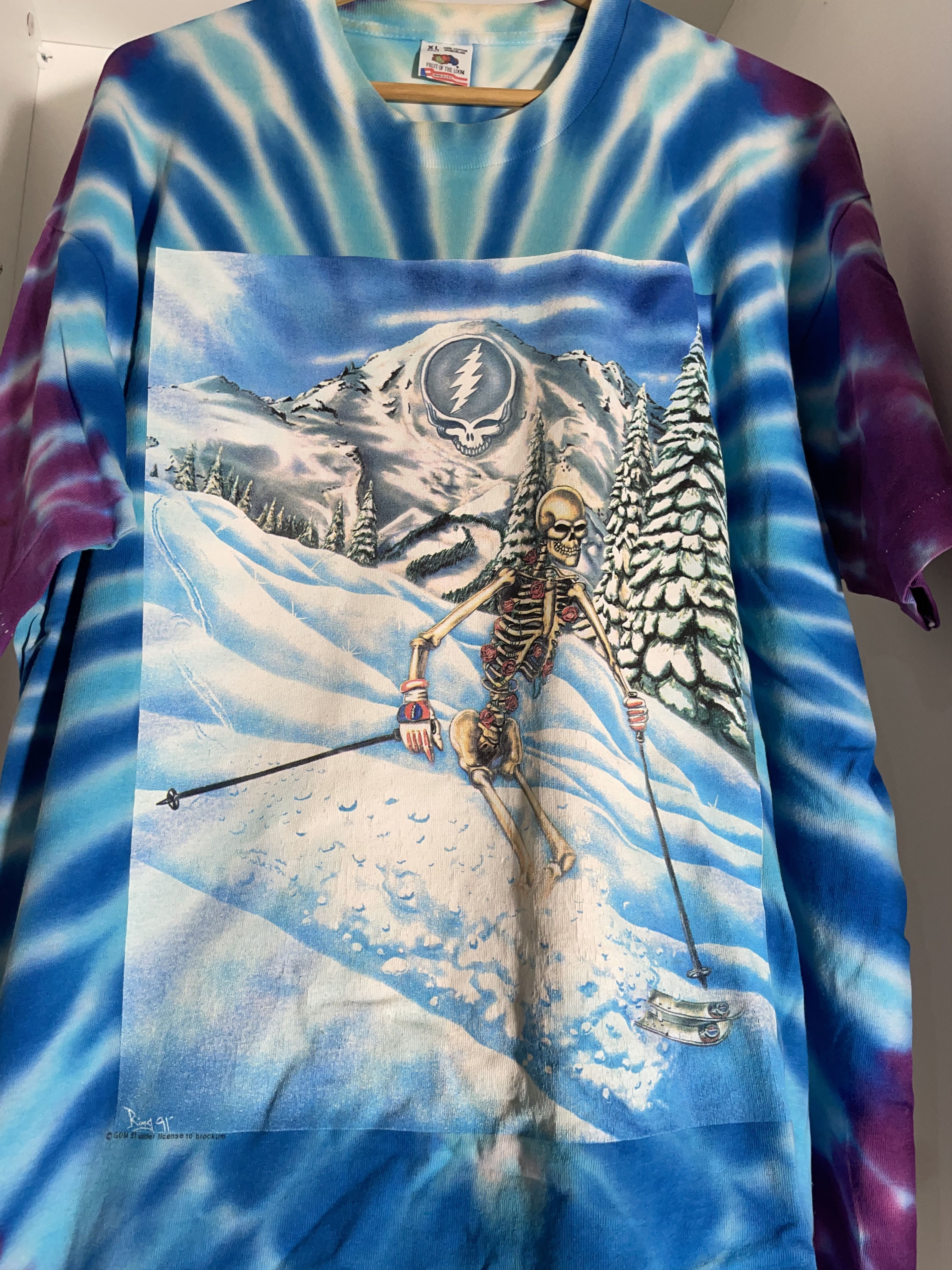 Band Tees Vintage 90s Grateful Dead 1991 Tie Dye tee Size US XL / EU 56 / 4 - 4 Thumbnail