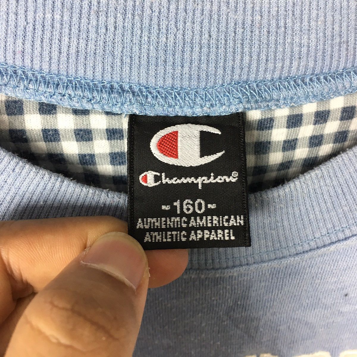 Champion CHAMPION Ringer Sportswear Check Blue Sweatshirt Size US S / EU 44-46 / 1 - 3 Thumbnail