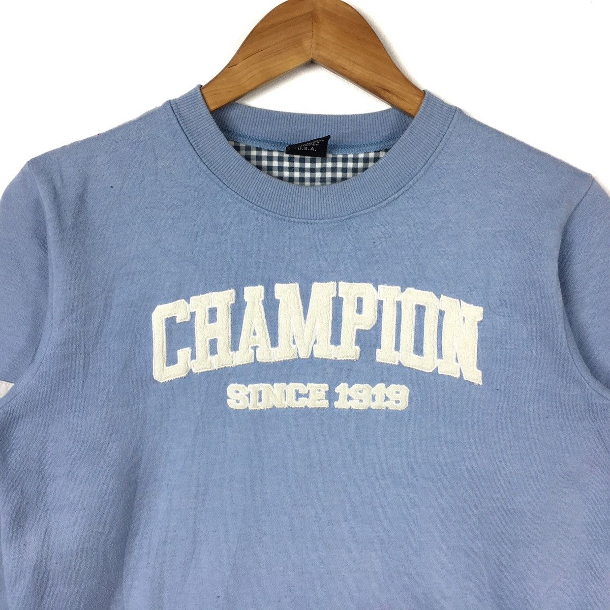 Champion CHAMPION Ringer Sportswear Check Blue Sweatshirt Size US S / EU 44-46 / 1 - 2 Thumbnail