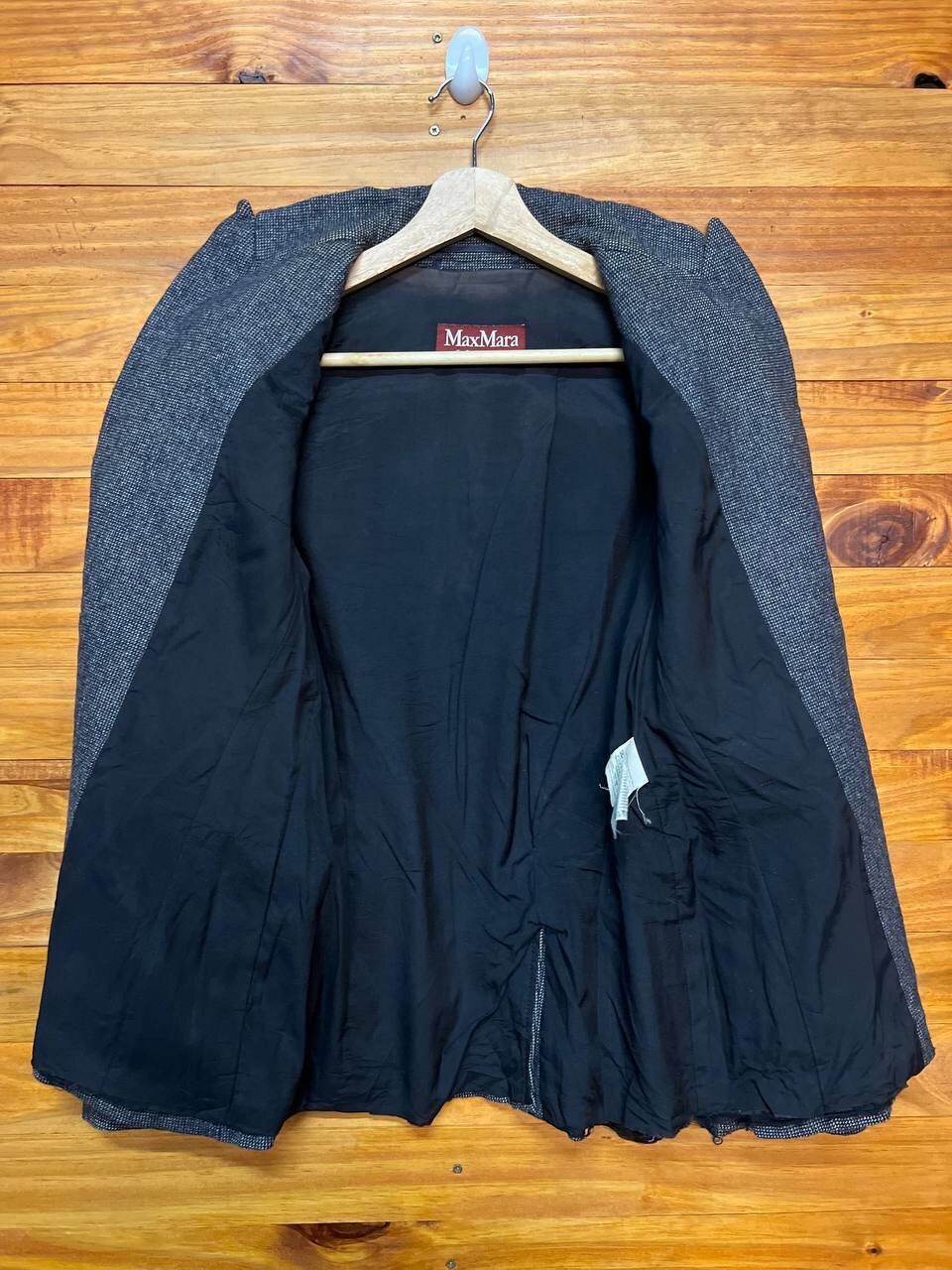 Japanese Brand MAX MARA STUDIO LAINE VIERGE SUIT/BLAZER MADE IN POLAND Size 36S - 9 Thumbnail