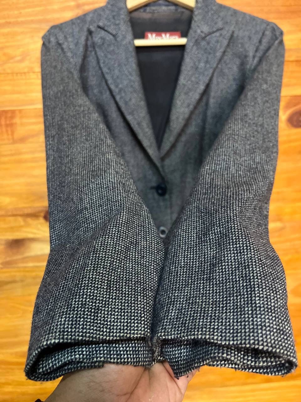 Japanese Brand MAX MARA STUDIO LAINE VIERGE SUIT/BLAZER MADE IN POLAND Size 36S - 6 Thumbnail