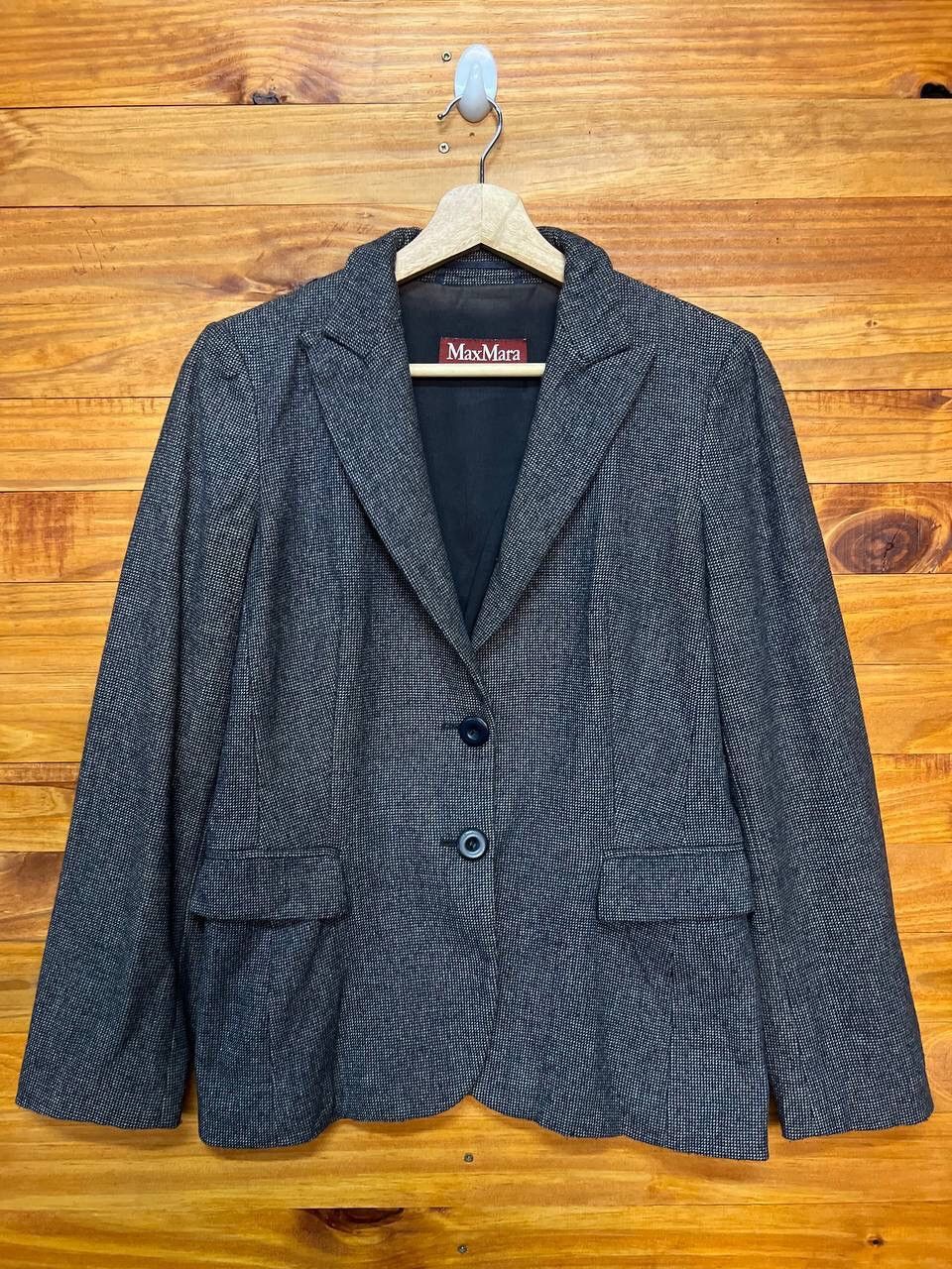 Japanese Brand MAX MARA STUDIO LAINE VIERGE SUIT/BLAZER MADE IN POLAND Size 36S - 1 Thumbnail
