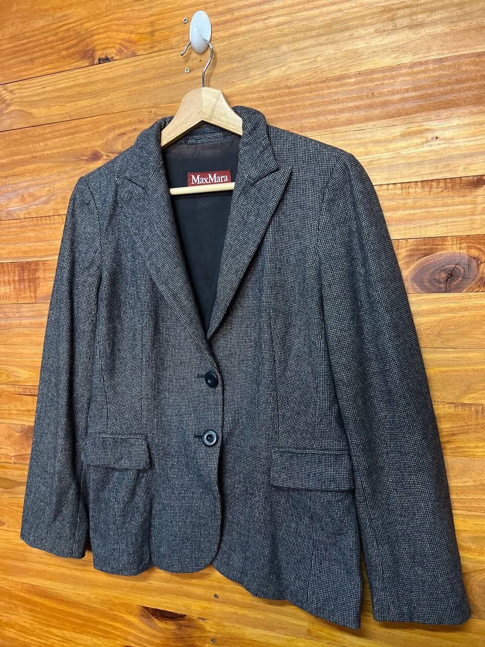 Japanese Brand MAX MARA STUDIO LAINE VIERGE SUIT/BLAZER MADE IN POLAND Size 36S - 3 Thumbnail