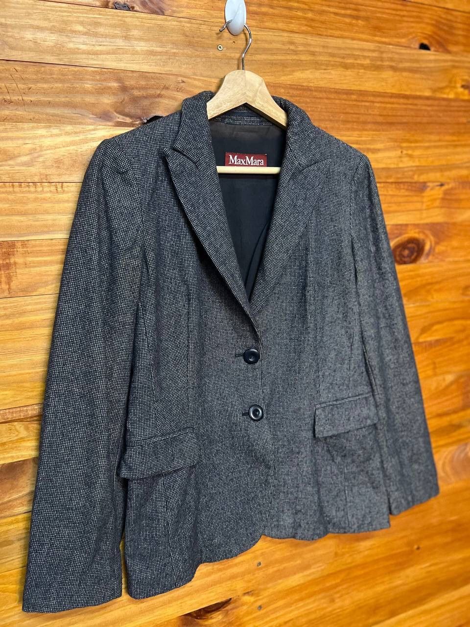 Japanese Brand MAX MARA STUDIO LAINE VIERGE SUIT/BLAZER MADE IN POLAND Size 36S - 2 Thumbnail
