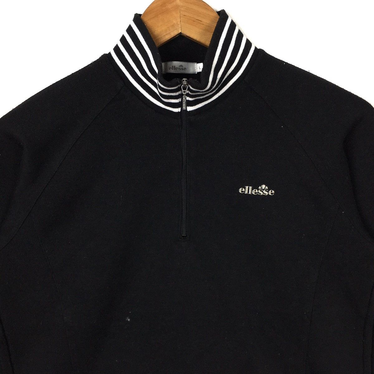 Ellesse ELLESSE SPORT Ringer Half Zipper Tennis Sportswear Black Size US L / EU 52-54 / 3 - 2 Thumbnail