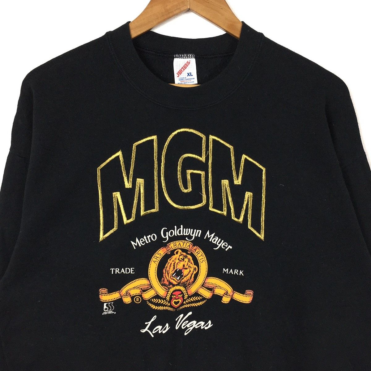 Vintage Vintage 80s MGM USA Metro Goldwyn Mayer Movie LasVegas Black Size US XL / EU 56 / 4 - 2 Thumbnail